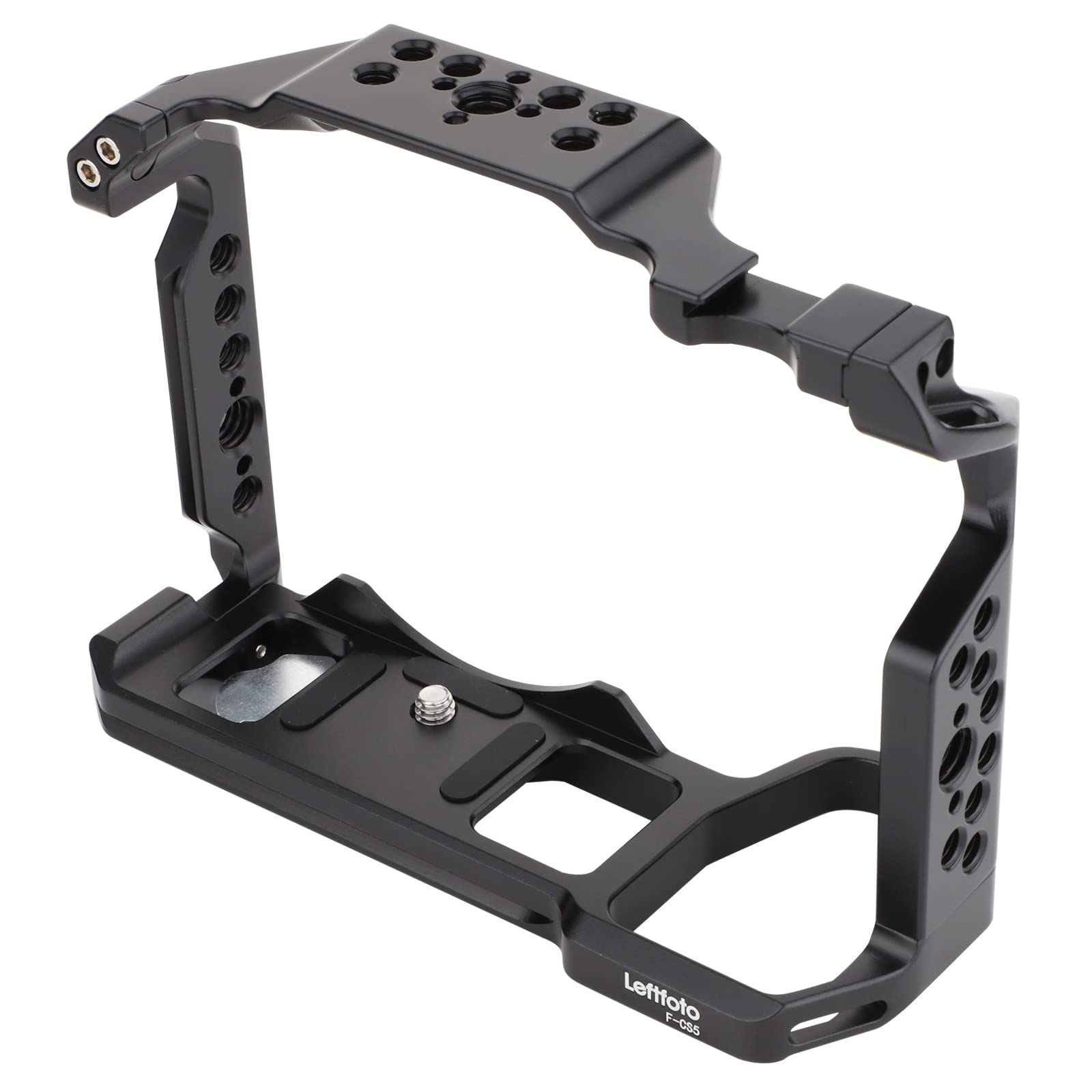 Leftfoto Camera Cage For Panasonic S5 Camera,Extension Mount Microphone Fill Light Bracket Filming Accessories,With Cold Shoe