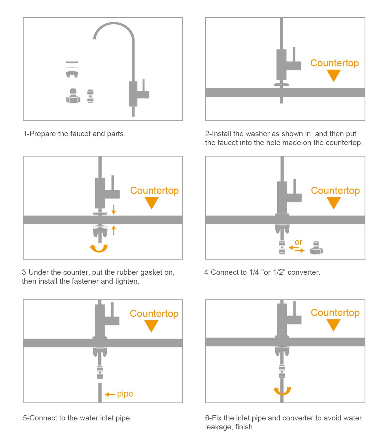 Kinglev Drinking Water Faucet, Kitchen Sink Faucet Beverage Faucet For Drinking Water Purifier Filter Filtration System, 1/4-Inch Tube, Lead-, Brushed Stainless Steel By Kinglev