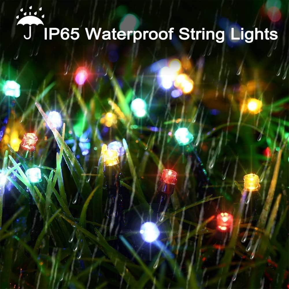 Solarbaby Solar String Lights Outdoor Waterproof, 2 Pack Each 72Ft 200 Led Solar Fairy Lights, 8 Modes Solar Christmas Lights For Outside Tree Garden Patio Wedding Christmas Decorations (Colorful)