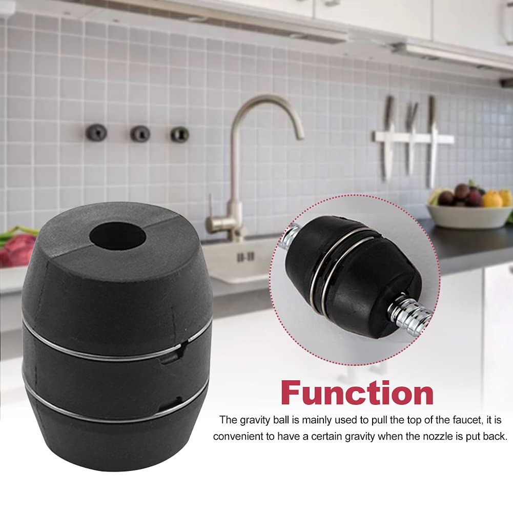 Kakalote Kitchen Pull-Down Faucet Hose Weight,Kitchen Sink Pull Out Faucet Gravity Ball,Sink Basin Pull Out Sprayer Heavy Gravity Replacement Parts(Size:Screw Type)