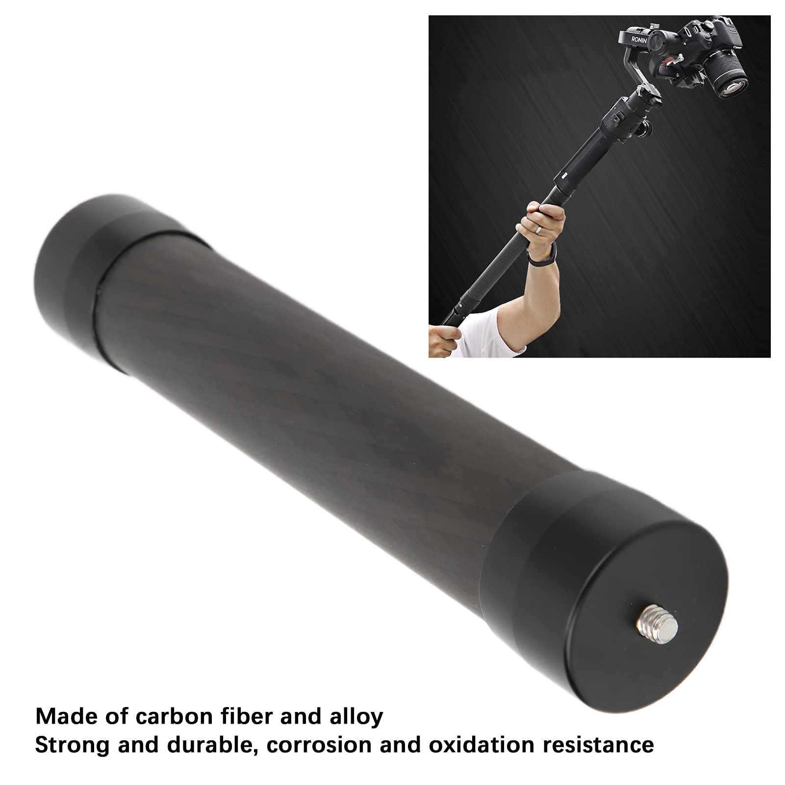 Byged Gimbals Extension Rod Pole, 8.3Inch Carbon Fiber Monopod Stabilizer Handle Grip For , Ronin-S Sc, For Zhiyun, Crane 2, For Weebill, Crane 3, Etc