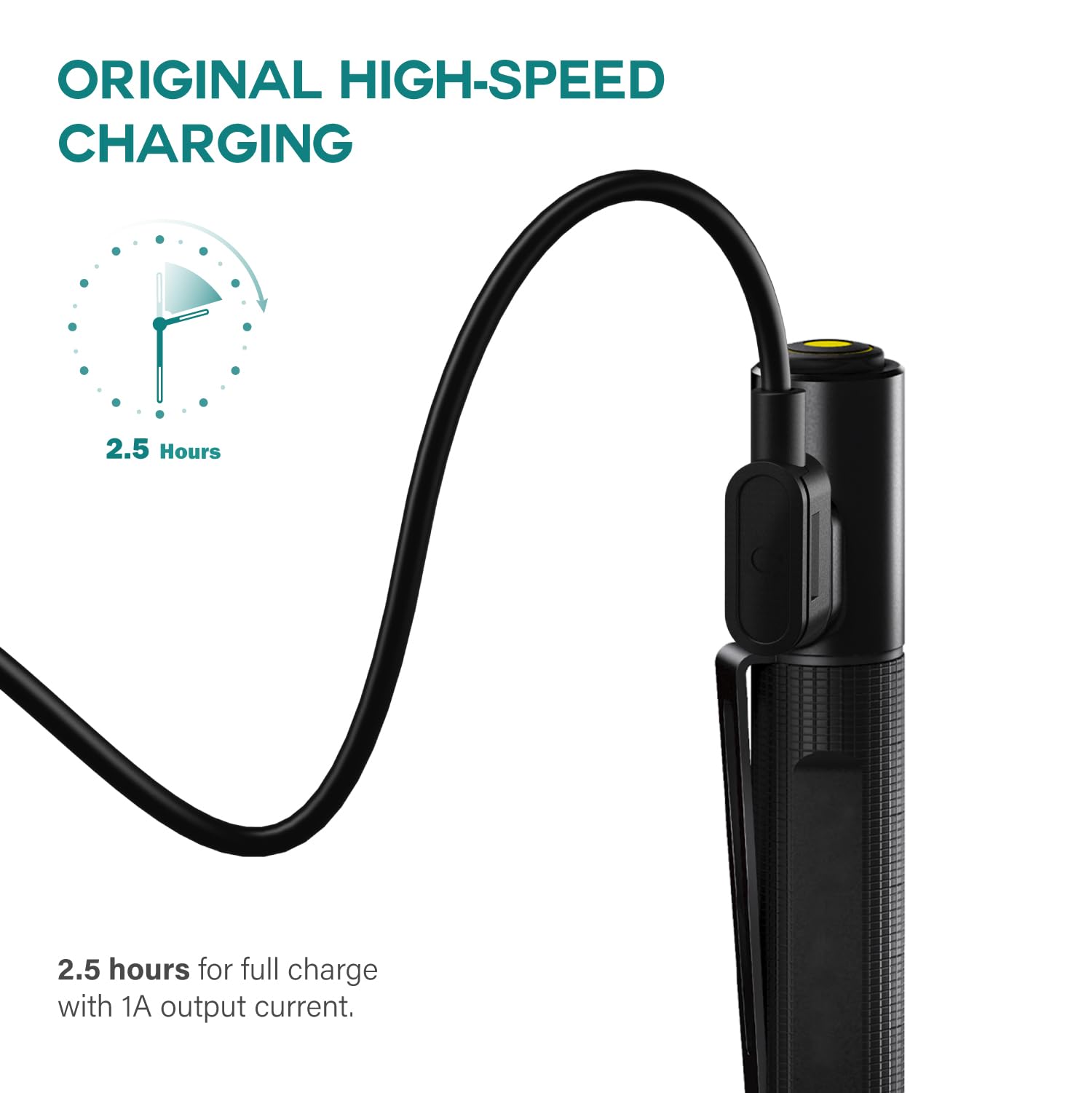 Tusita Magnetic Charger Cable Compatible With Ledlenser P&H Models Flashlight- 1.2M / 4Ft.