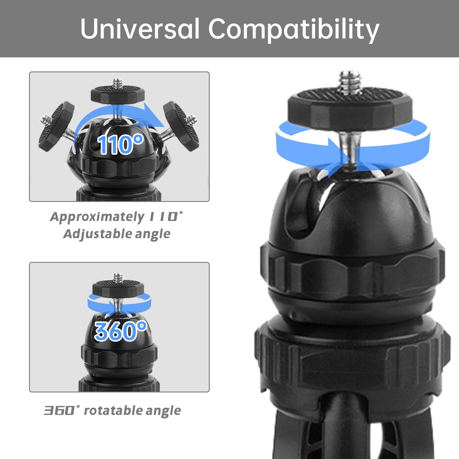Ownk Projector Desktop Mount, Outdoor Stand For Projector Adjustable Height Camera Phone Tripod For Camera Video Light Smartphone, Lightweight For Travel