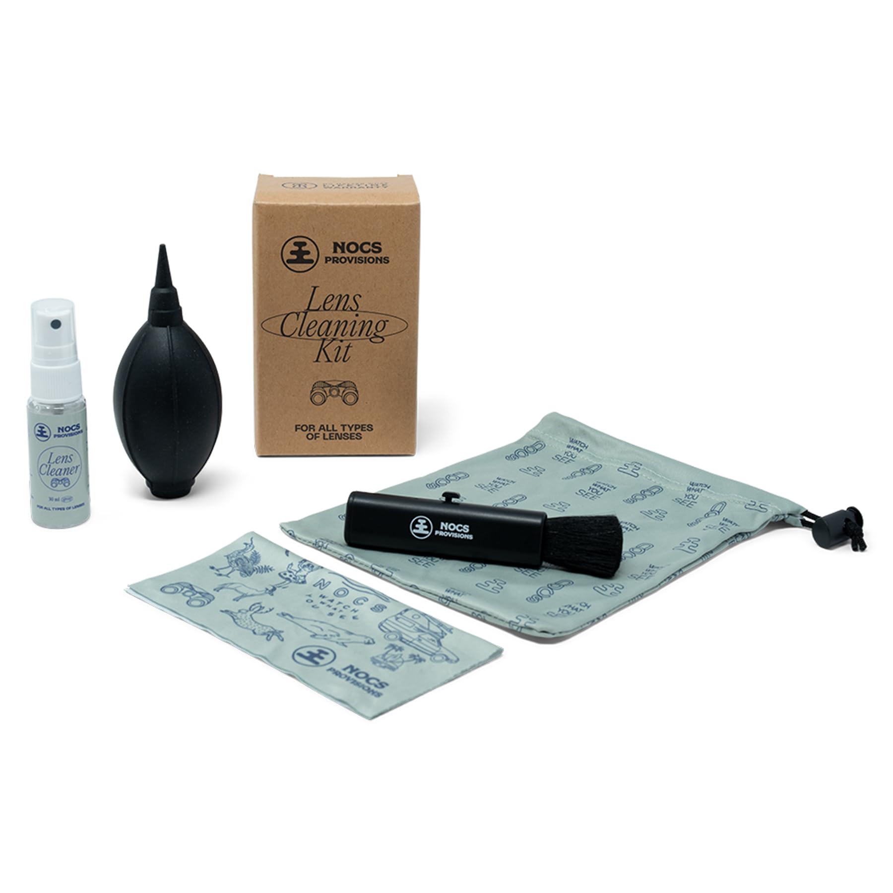 Nocs Provisions Lens Cleaning Kit, 4-In-1 Optics Cleaning Set For Binocular, Monocular Protection, Maintenance & Care