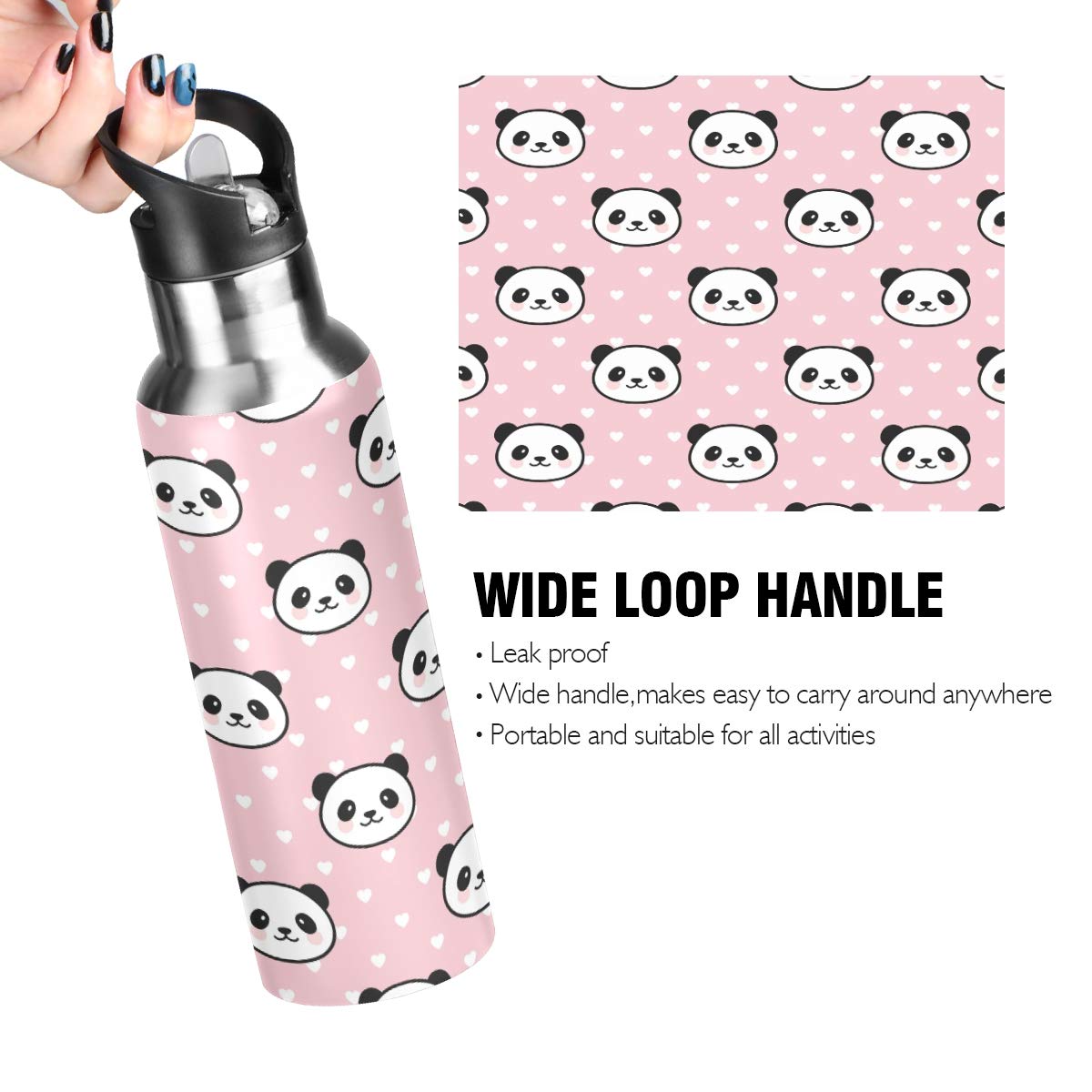 Cute Koala Water Bottle Kids Stainless Steel Vacuum Insulated Water Flask Sandard Mouth Bottle