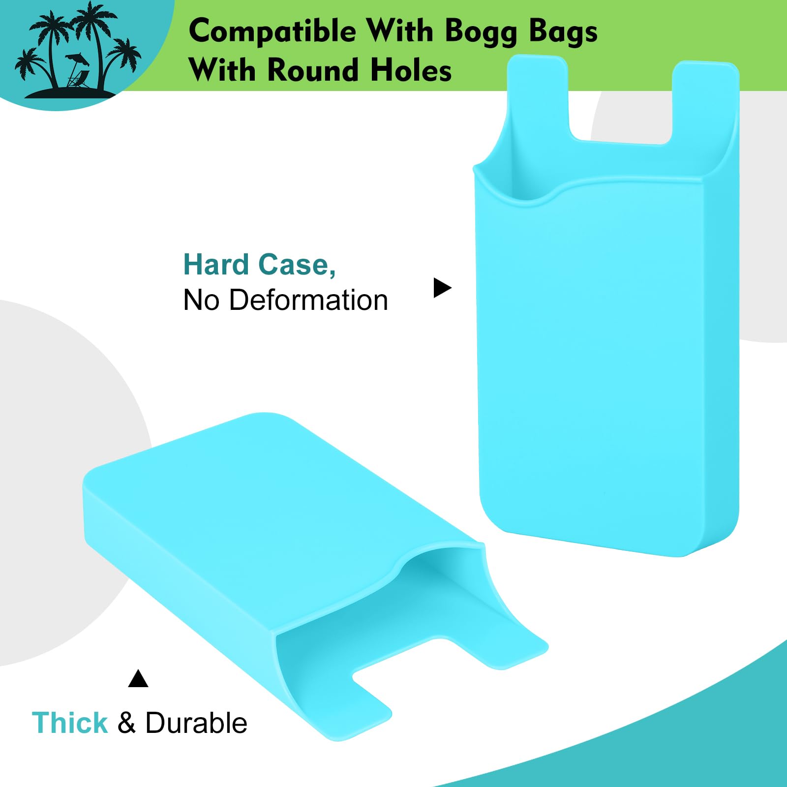 Raymall Phone Holder For Bogg Bag, Accessories For Simple Modern Beach Tote, Universal Abs Hard Plastic Phone Case Holder Accessories For Bogg Bag (Teal)