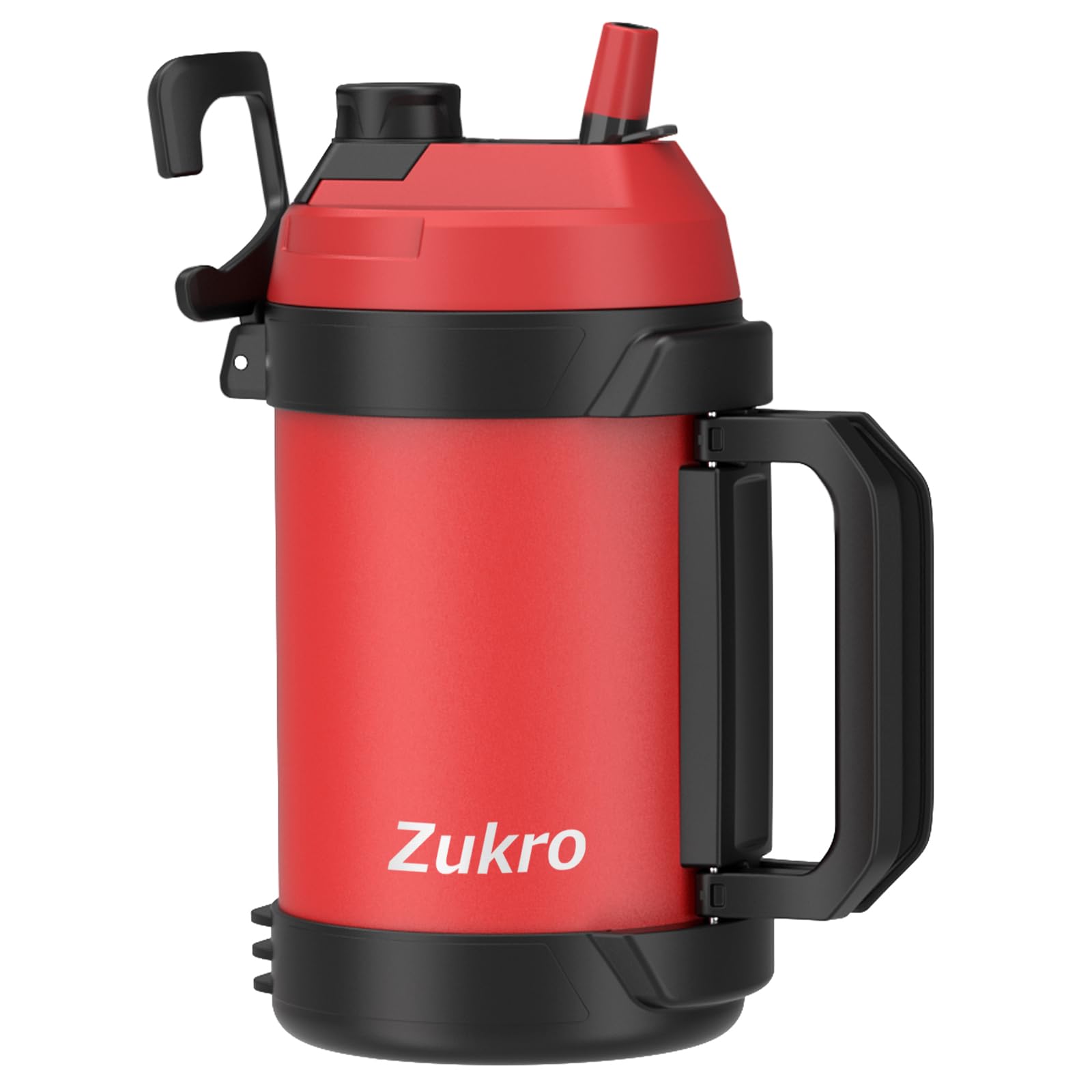 Zukro 1 Gallon Water Jug, One Gallon Large Triple Wall Insulated Metal Jug With Straw And Spout