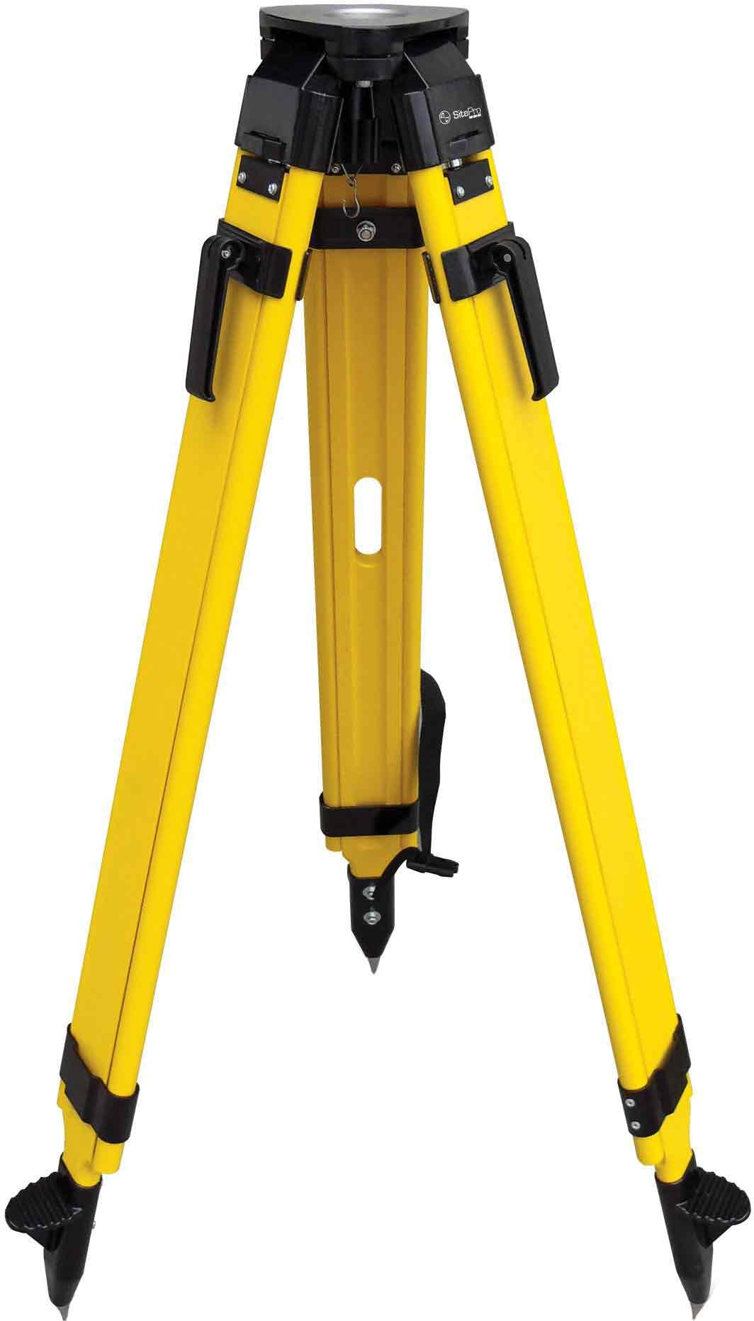 Sitepro 60-Wdf20-B Wdf20 Wood-Fiberglass Heavy Duty Quick Clamp Tripod,Yellow