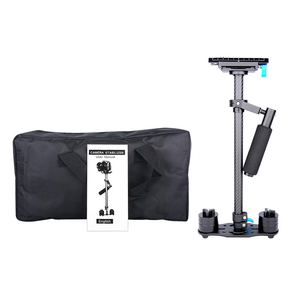 Mrisata Camera Stabilizer S60T Carbon Fiber Handheld Stabilizer With Quick Release Plate For Dslr Cameras, S60T Carbon Fiber Handheld Stabilizer With Quick Release Plate (Black)