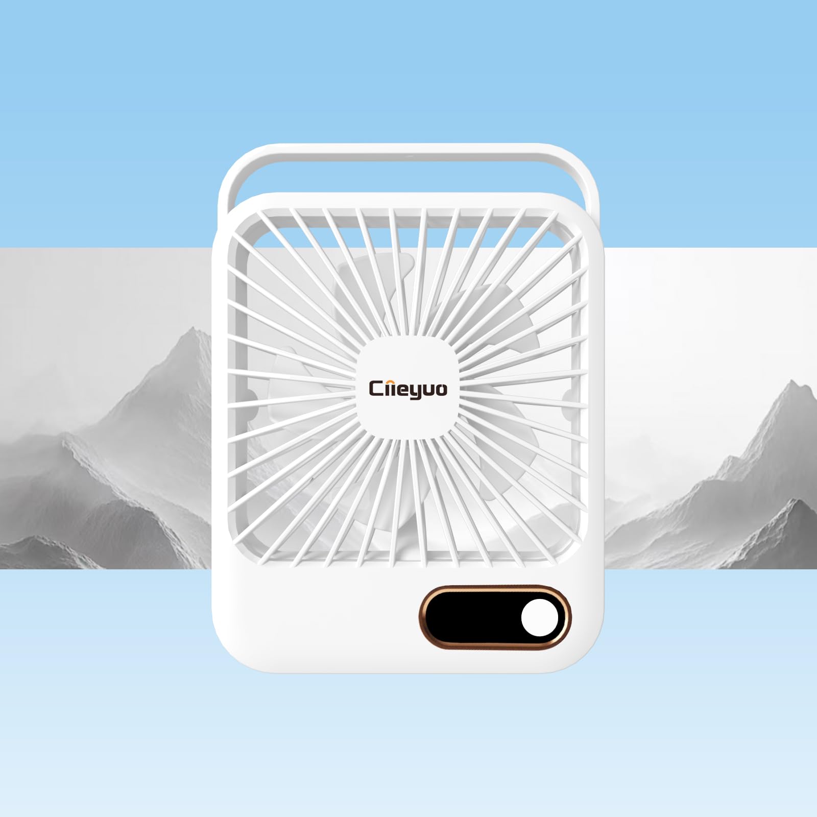 Cruise-Approved Fan Compact Ultra Thin Travel Fan For Sleeping Rechargeable With 180° Rotating