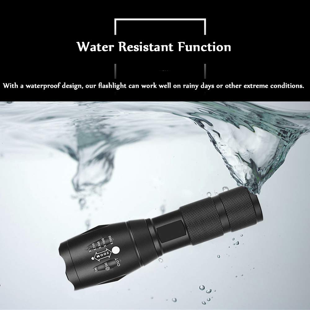 Gaigaimall Military Red Light Flashlight Single Mode Utility Red Torch For Night Hunting Astronomy Aviation Observation, 2 Pack