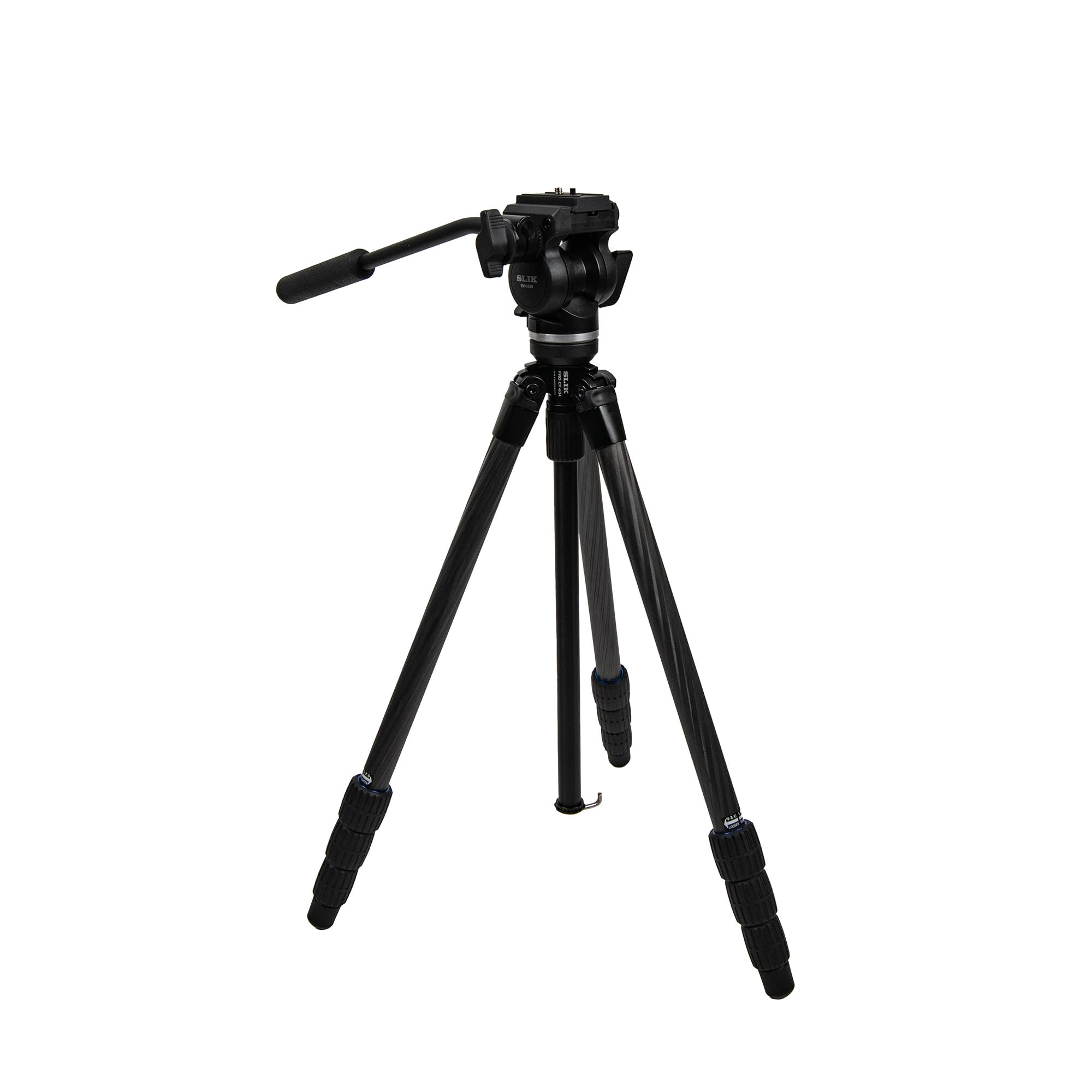 Slik Pro Cf-634Svh520 Carbon Fiber Video Tripod With Fluid Pan Head