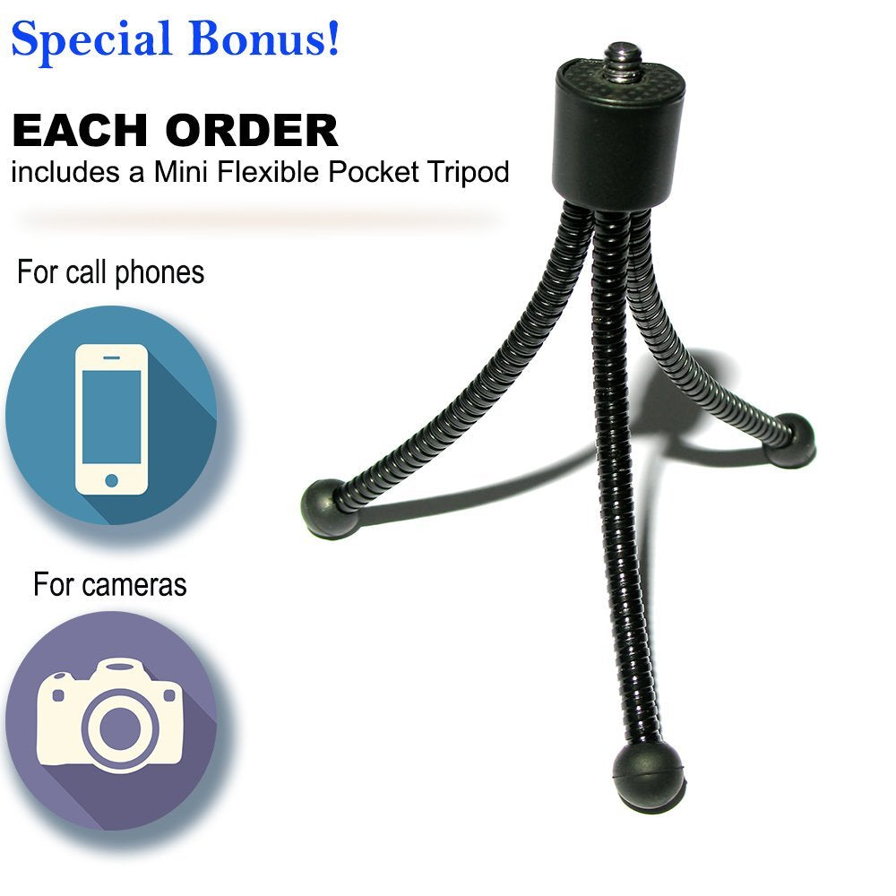 Deals Number One 60" Inch Lightweight Aluminum Camera Tripod + Remote Shutter Release For Canon T6I T6 T6S T5I T5 T4I T3I T2I T1I And 4-Inch Mini Tripod Included (5 Piece Set)