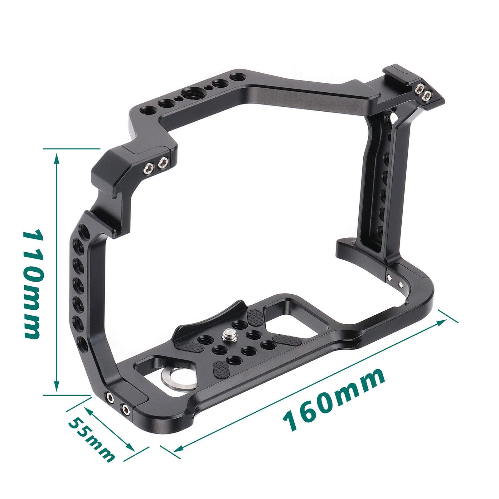 Runshuangyu Cnc Aluminum Dslr Camera Cage Extension Frame Cold Shoe For Canon R5 R6 R5C Dslr Camera
