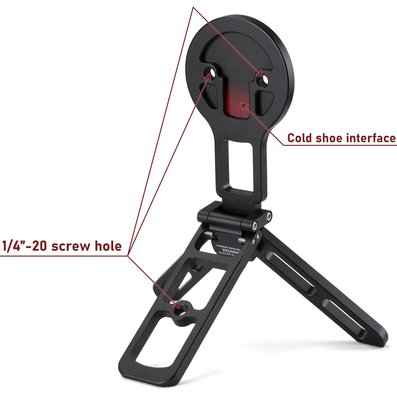 Zelnoox For Magsafe Pocket Tripod Stand – Universal Phone Tripod For Iphone 16/15/14/13/12 Series Adjustable Angle, 20 N52 Strong Magnets, Full Metal Build, Foldable & Mag Case Compatible