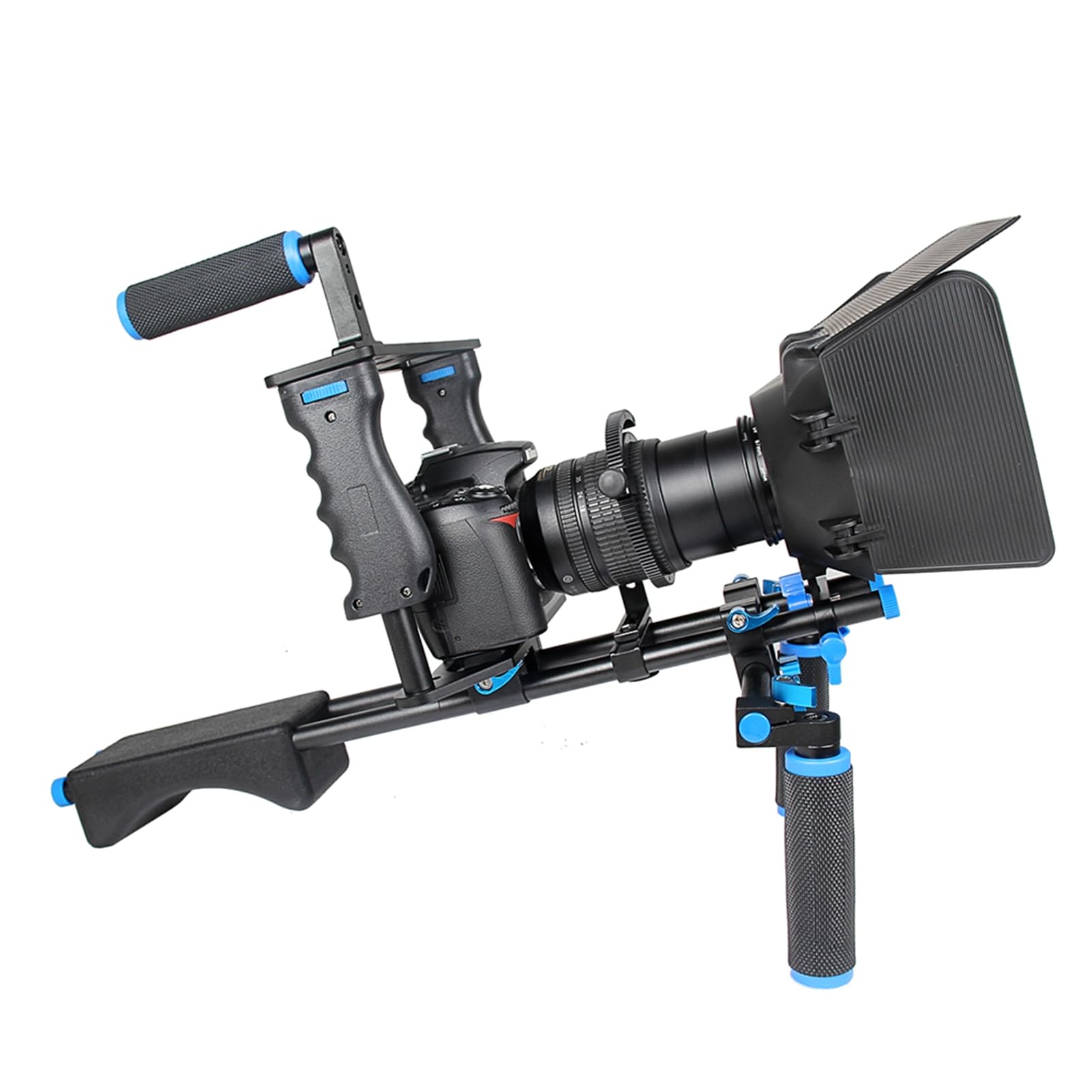 Acouto Camera Stabilizer Kit With Top Handle, Follow Rods, Shoulder Rig For Camera Stabilization