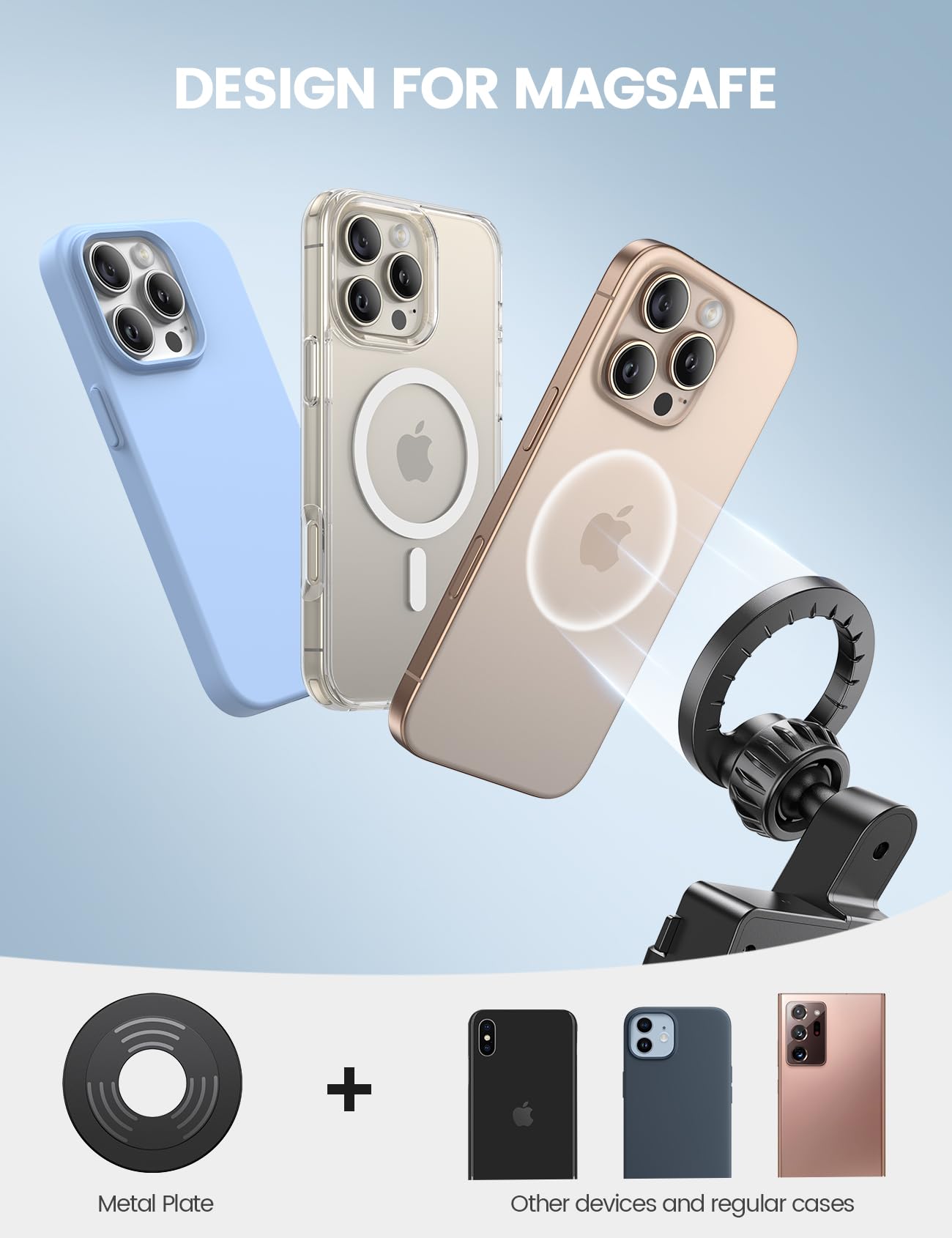 Lamicall For Tesla Phone Mount Holder [Strongest Magnet Power] For Tesla Model 3 Y Car Accessories Fits Iphone 16 15 14 Pro Max Plus [Only Fit For 2017- Model 3, 2020- Model Y]