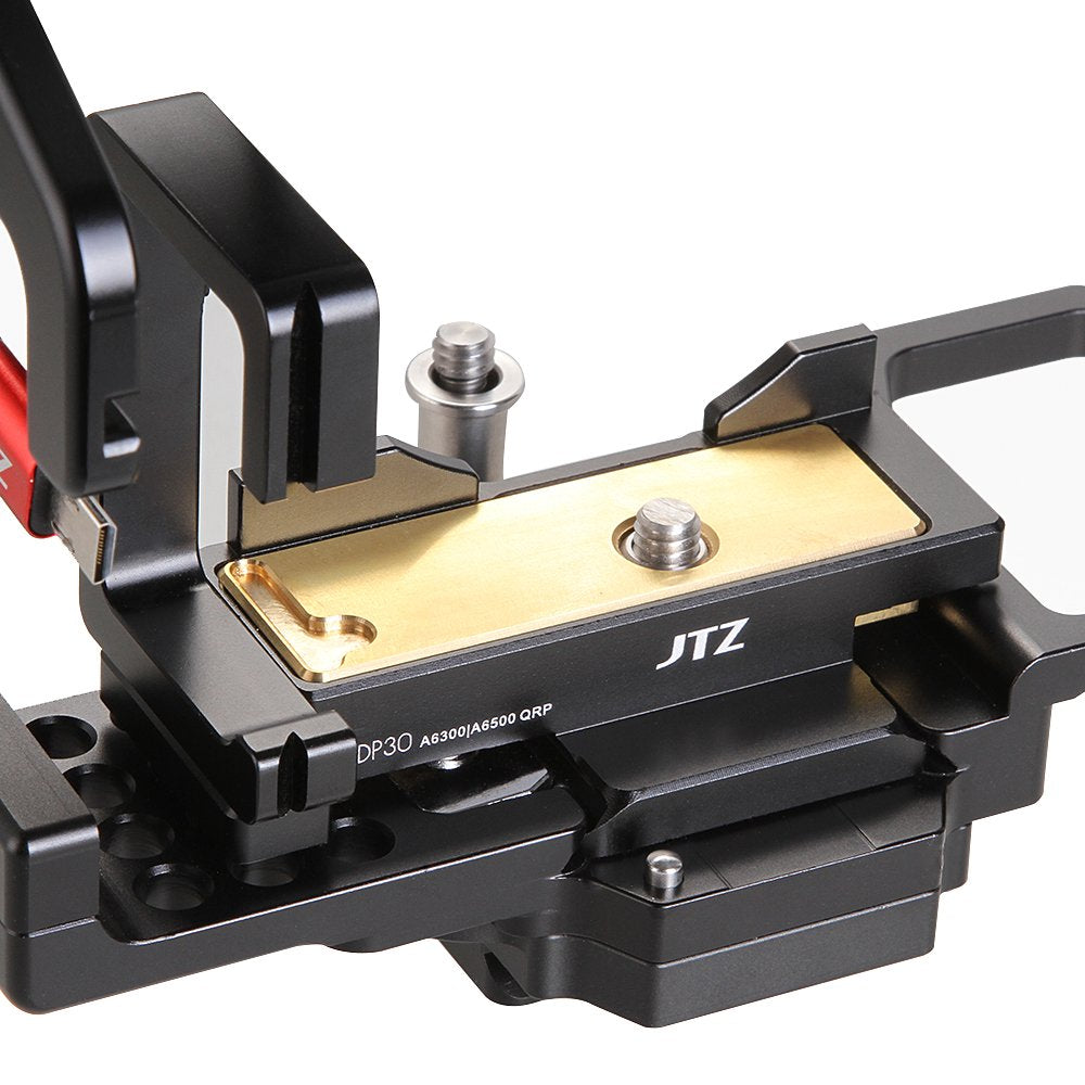 Jtz Dp30 Camera Cage Video Stabilizer With Quick Release Plate And Hot Shoe For Sony A6000 A6300 A6500 Dslr Camera Flash Speedlite,Compatible With Js-7 Cage