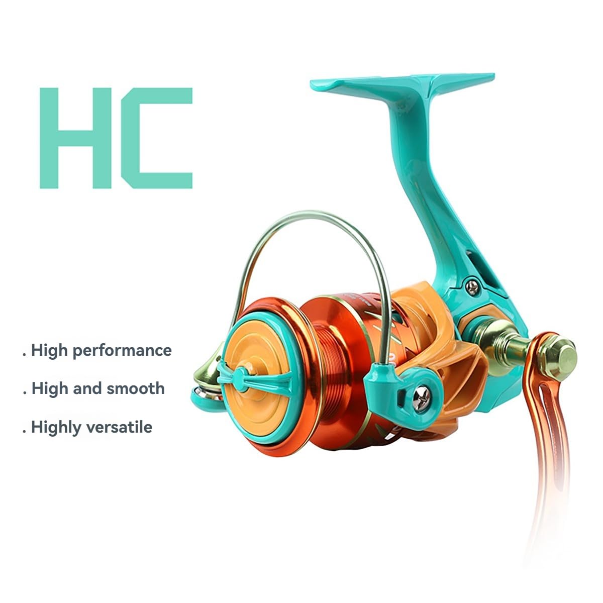 Jindeally Macaron Metal Fishing Reel, Metal Spinning Reel, Smooth Operation, Interchangeable Left And Right Hands,Multi Colored