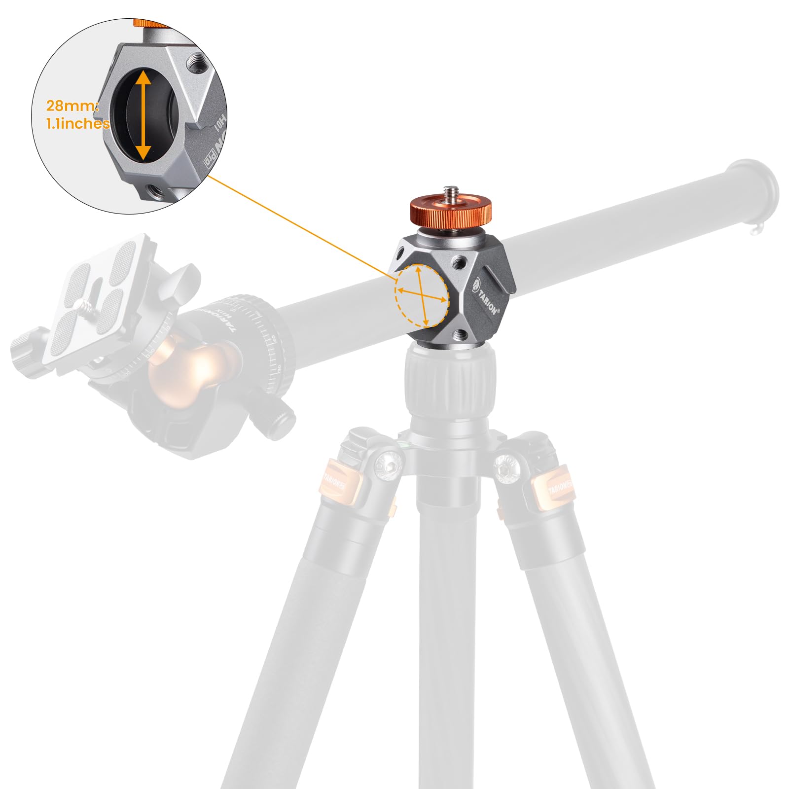 Tarion Cold Shoe Adapter For Tripod: Multifunctional Extension Bracket Rack With 1/4 Thread Holes Cold Shoe Mounts Universal 3/8 To 1/4 Screw Adapter For Camera Tripod Magic Arm Light Mc-H01