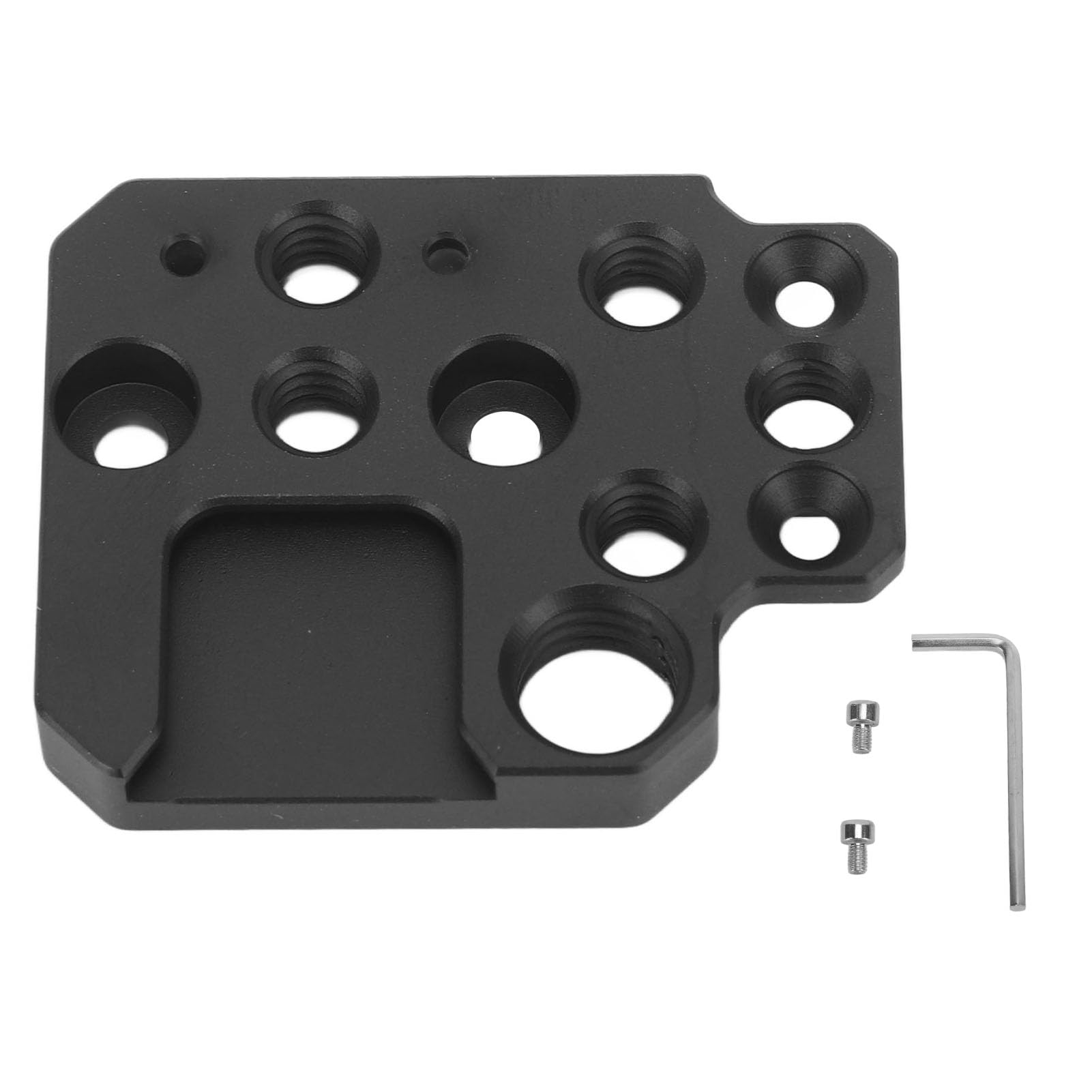 Agatige Aluminum Quick Release Plate, Camera Stabilizer Expansion Mounting Base With 1/4 3/8 Inch Holes Cold Shoe Interface For Ronin S Sc Rs2 Rs3