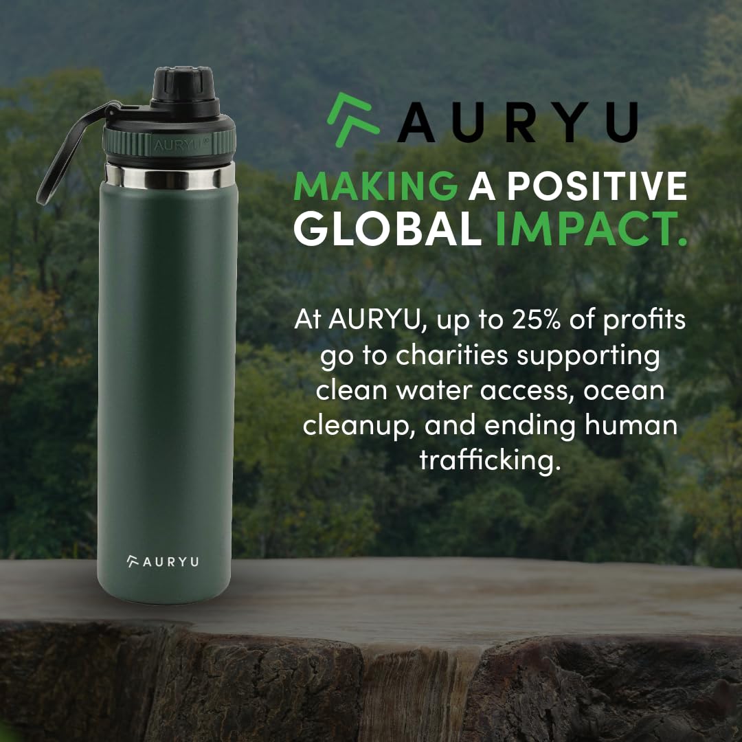 24Oz Triple-Walled Insulated Water Bottle Plus A Bonus Lid Included, Perfect For Sports & Travel