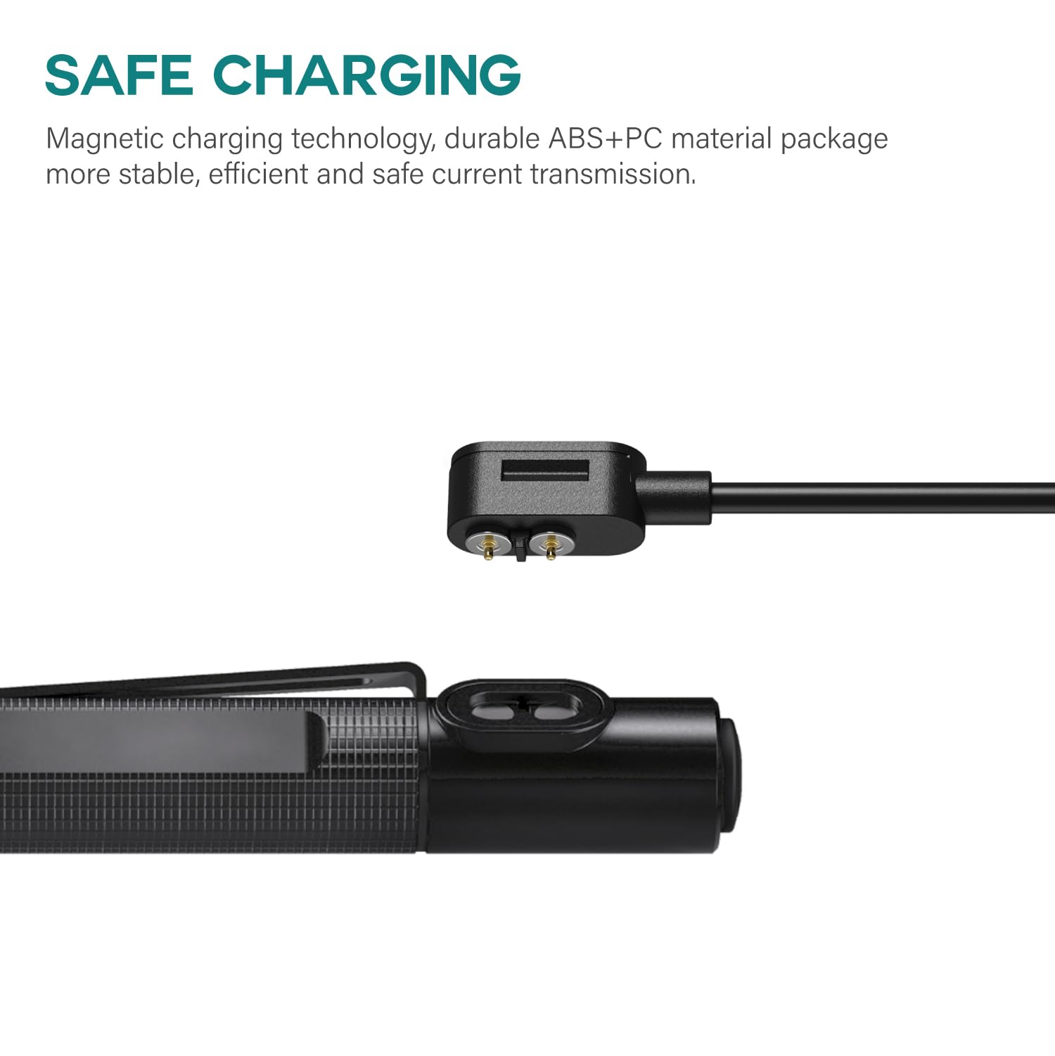 Tusita Magnetic Charger Cable Compatible With Ledlenser P&H Models Flashlight- 1.2M / 4Ft.