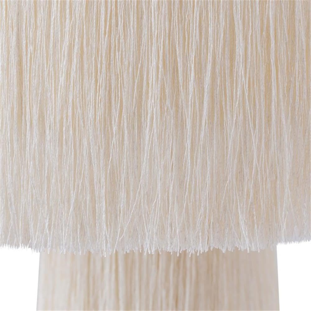 Tov Furniture Atolla Cotton Tasseled And Textured Table Lamp (Cream)