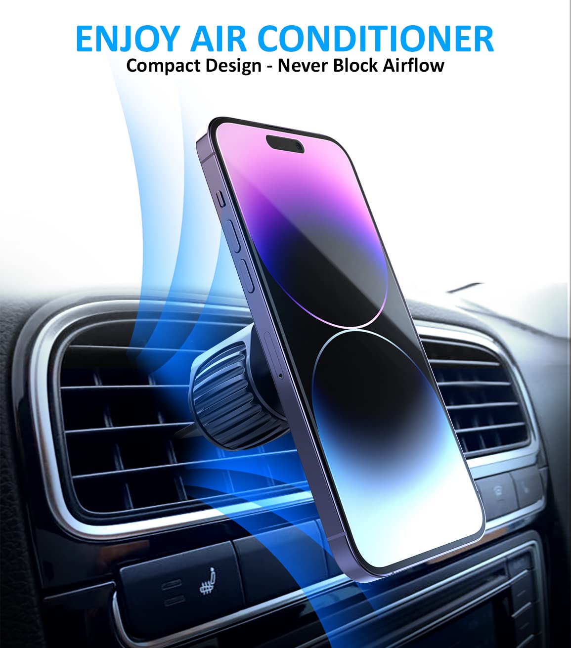 Tt&C Phone Holder For Car Universal Magnetic N52 6Pc Air Vent Phone Mount For Car, 360° Adjustable Super Strong Magnet For Iphone, Galaxy, Google Pixel And Other Smartphones
