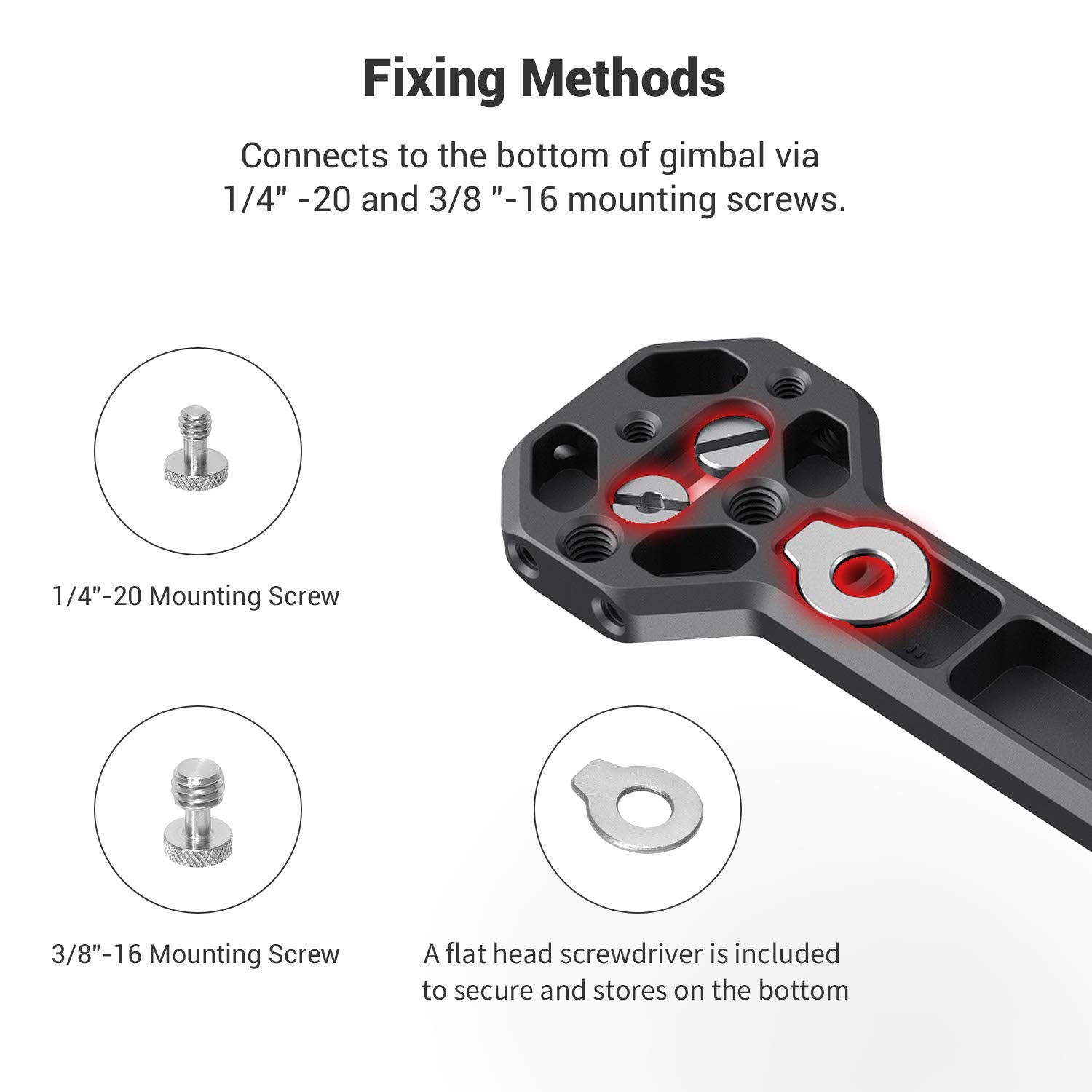 Smallrig Aluminum Side Handle Fits For Dji Ronin-S/Sc/Rs 2/Rsc 2/Rs 3/Rs 3 Pro/Rs 3 Mini/Rs 4/Rs 4 Pro & For Zhiyun Crane 2S/2/V2 & For Moza Air 2/Aircorss 2 Gimbals - 2786