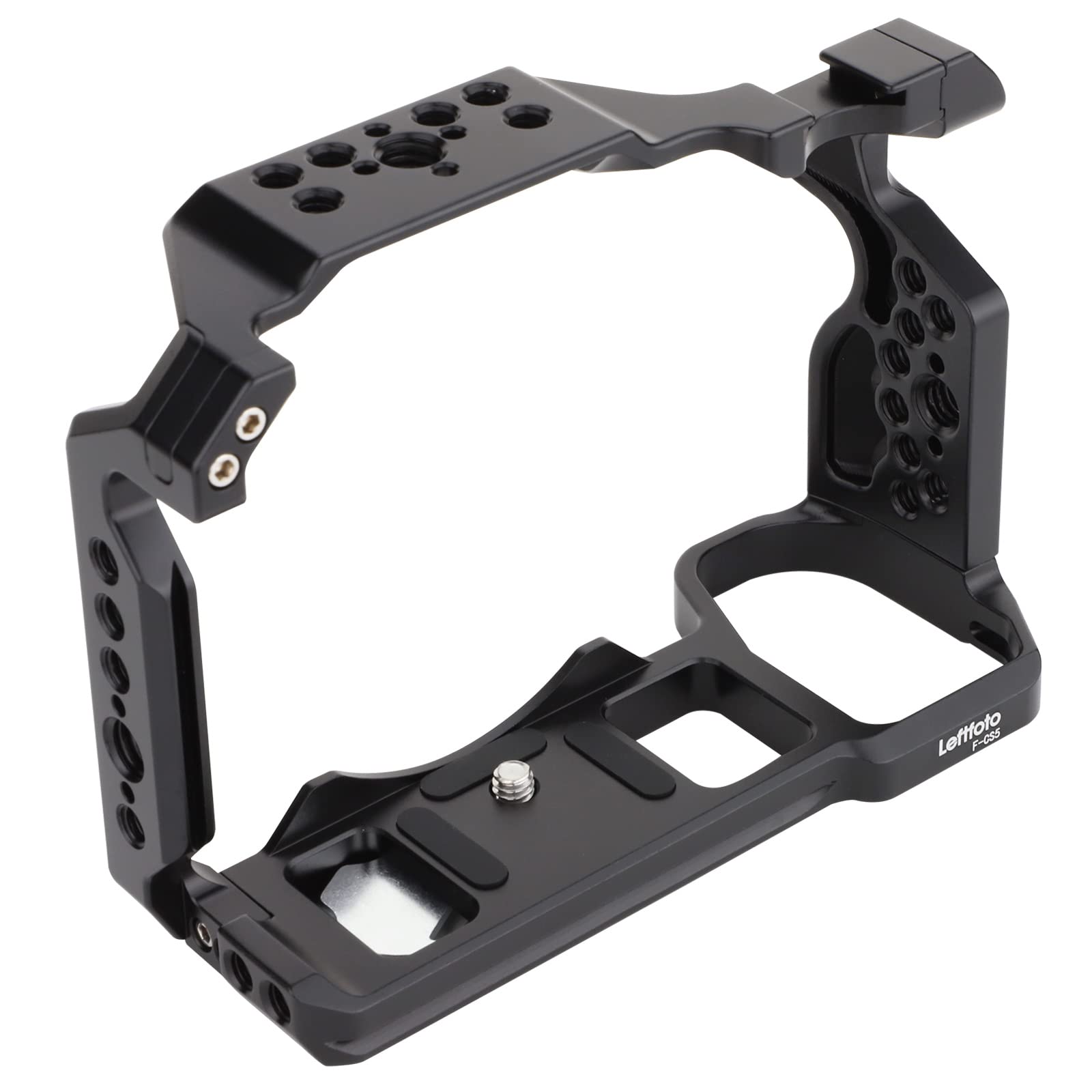 Leftfoto Camera Cage For Panasonic S5 Camera,Extension Mount Microphone Fill Light Bracket Filming Accessories,With Cold Shoe