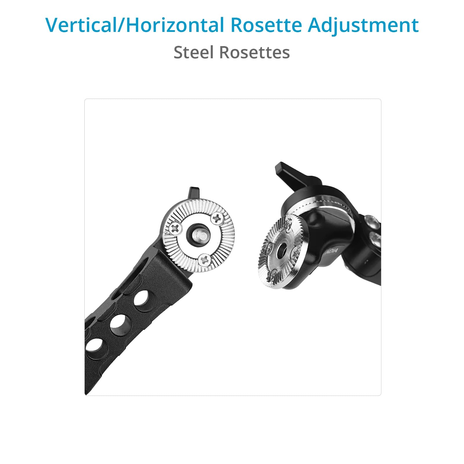 Camtree Hunt Quick Mount Rosette Handle Set For 15Mm Rail Rod Support. Comfortable Handgrip For Dslr Video Camera Cage Shoulder Rig Kit (Ch-Qm-H)