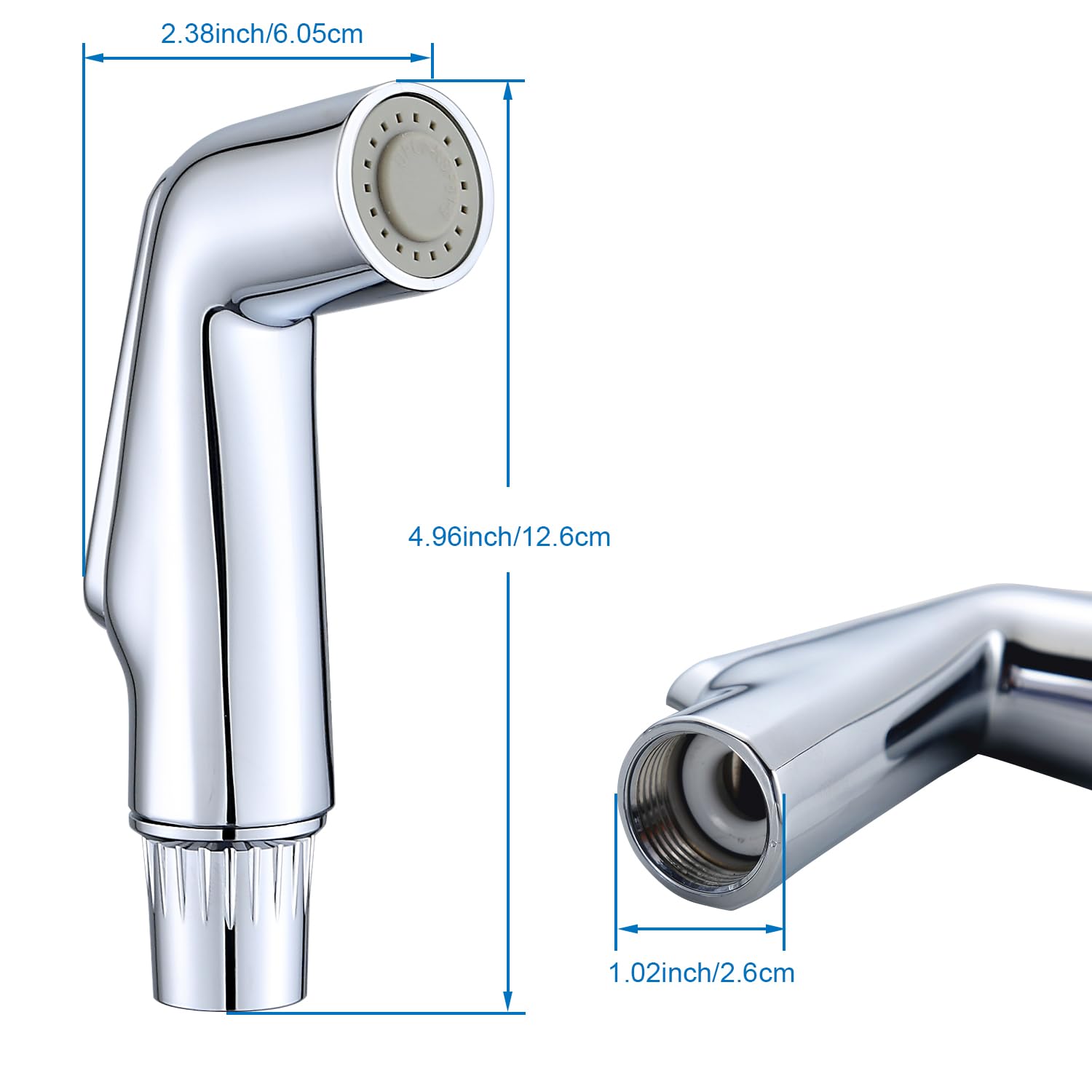Timewill Kitchen Sink Side Sprayer Head Replacement Universal Fit Sink Spray Attachment, Kitchen Sink Faucet Replacement Parts, Chrome Finish