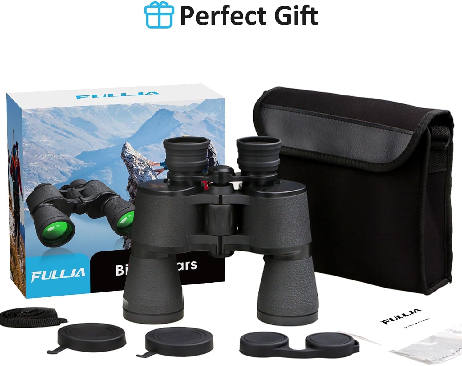 Fullja 20X50 High-Power-Hunting Binoculars For Adults - Stargazing Binoculars With Clear Low Light Vision, Waterproof Binoculars For Bird Watching, Travel, Outdoor Sports, Best  For Men