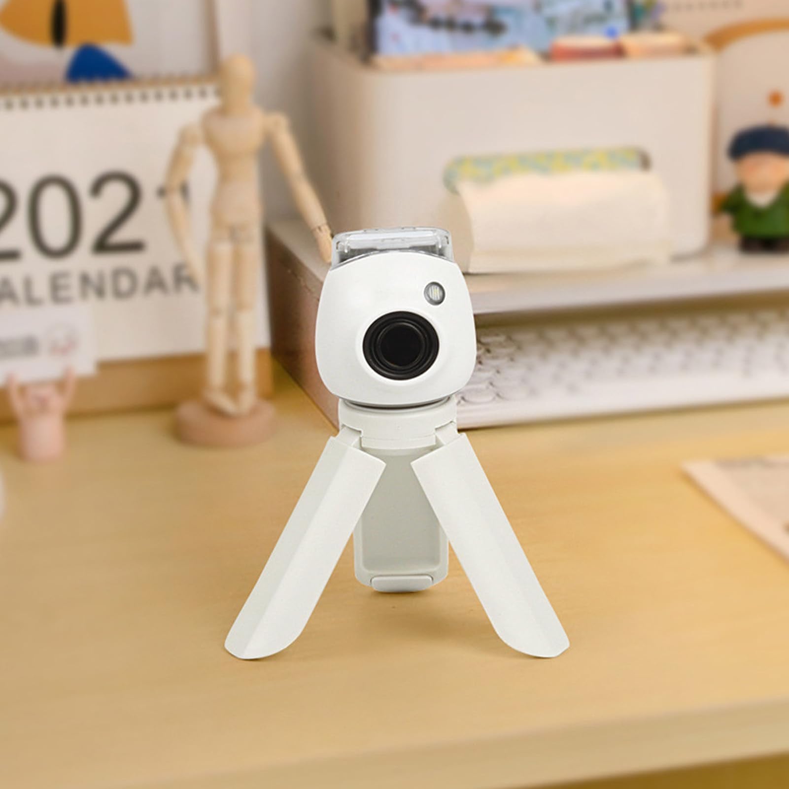 Zyyini Mini Tripod With 1 4 Inch Screw, Stabilizer Handle Grip For Pal70 Cameras (White)