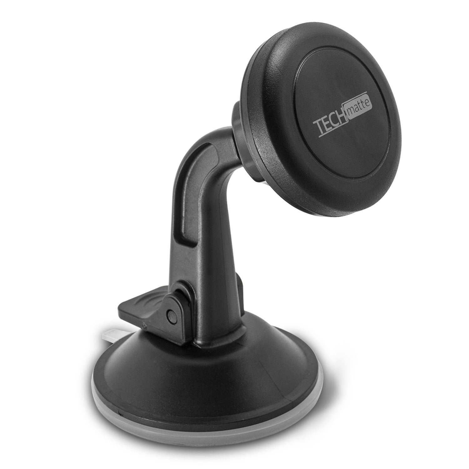 Techmatte Car Phone Mount Magnetic-Dashboard Mounted Car Phone Holder-Universal Smartphone Compatibility With Strong Magnetic Technology (Black), Portable Electronic Device Mount