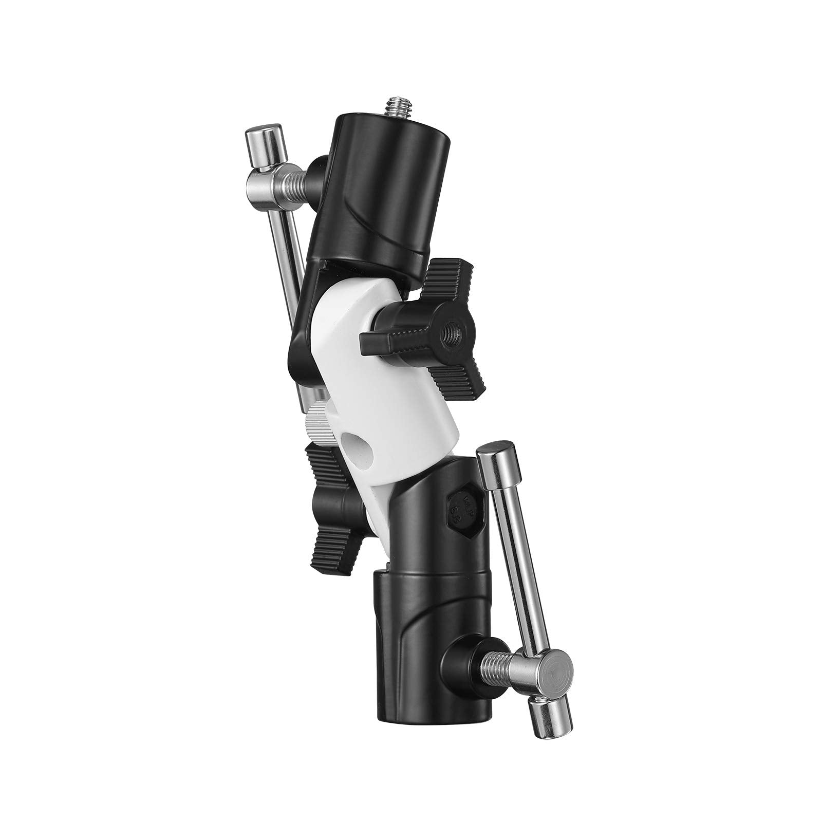 Supon Flash Bracket U-Shape,180° Adjustable Swivel Umbrella Softbox Holder With 1/4" To 3/8" Screw &Nut Adapter And Cold Shoe Mount For Dslr Cameras,Speedlites,Tripod,Light Stand,Studio,Led Light