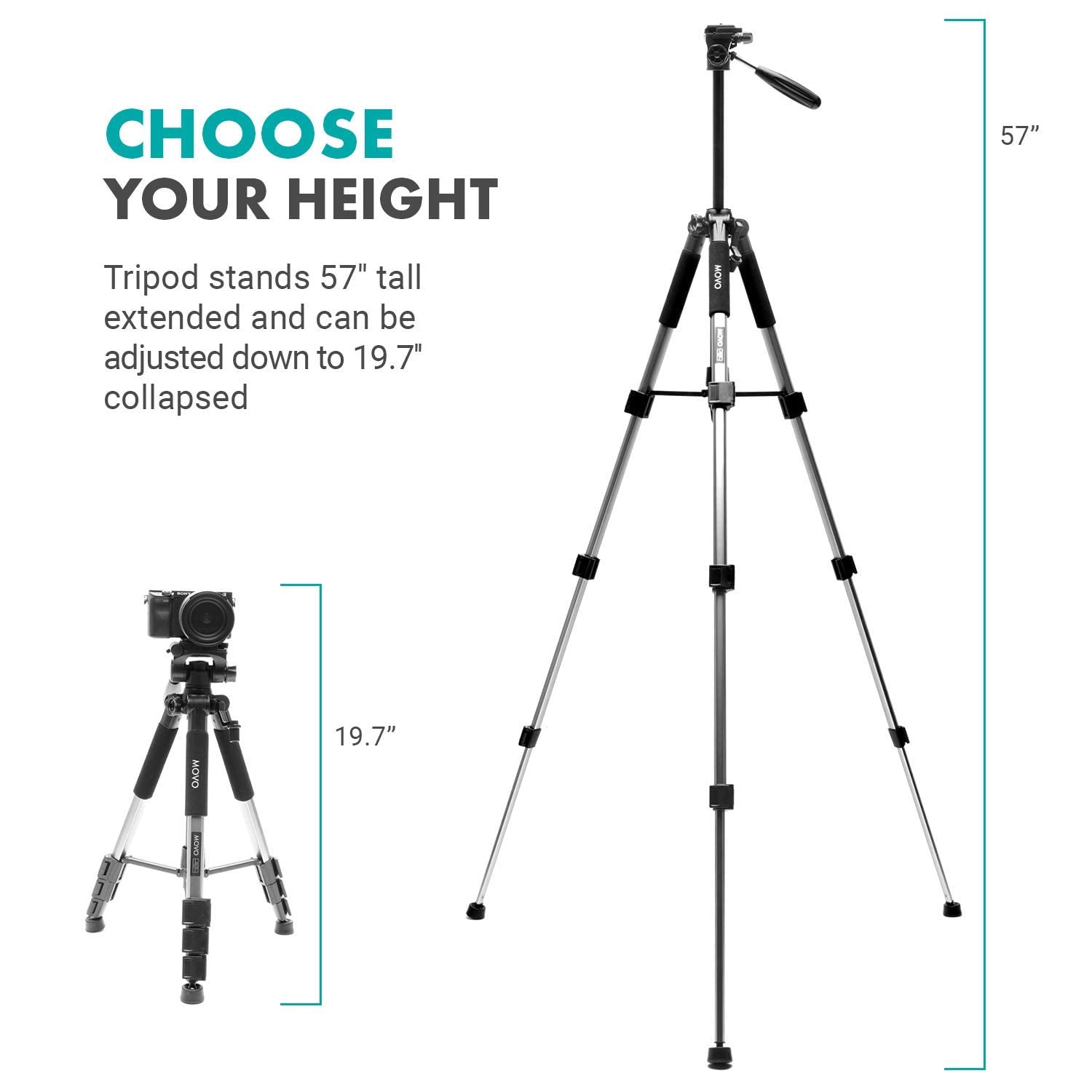 Movo Ivlogger Iphone/Android Compatible Vlogging Kit With Fullsize Tripod - Phone Video Kit Accessories: Tripods, Phone Mount, Led Light And Cellphone Shot Microphone For Phone Video Vlog Recording