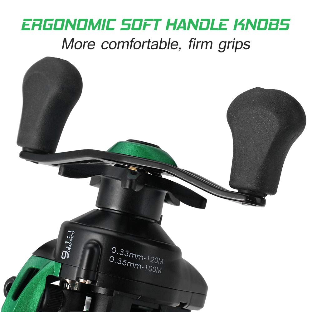 Funien Lightweight High Speed 9.1:1 Gear Ratio Baitcast Fishing Reel 19+1 Ball Bearings Baitcasting Fishing Reel Baitcaster Tackle