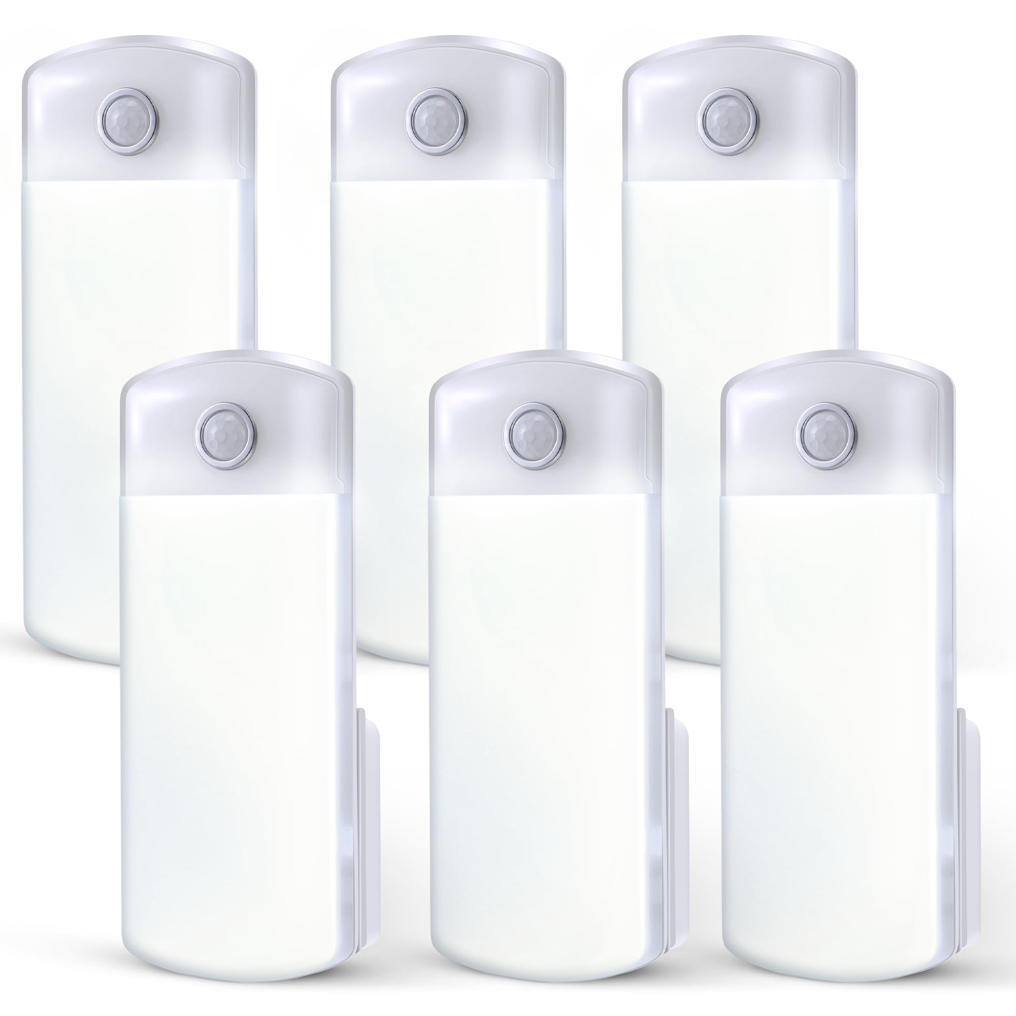 Enhon 6 Pack Led Power Failure Light, 4 In 1 Led Rechargeable Plug In Flashlights With Motion Detection, Led Emergency Lights For Home Power Failure Black Outs Hurricane Supplies