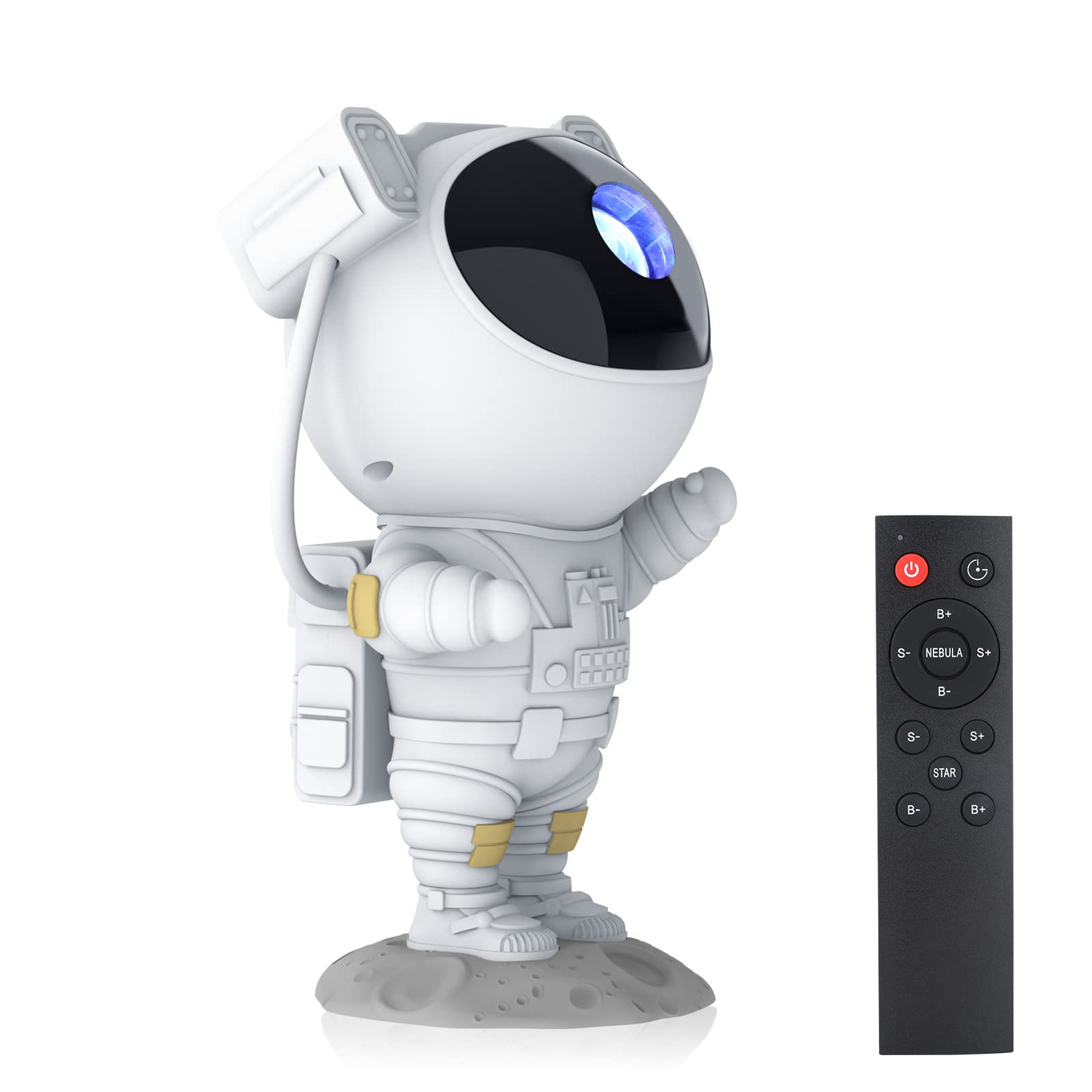 Hiya-Naya Astronaut Star Projector Galaxy Light With Timer And Remote Control, 360° Adjustable Starry Night Light Projector For Baby/Kids/Adults/Bedroom/Party/Home Decor/Game Room (White)