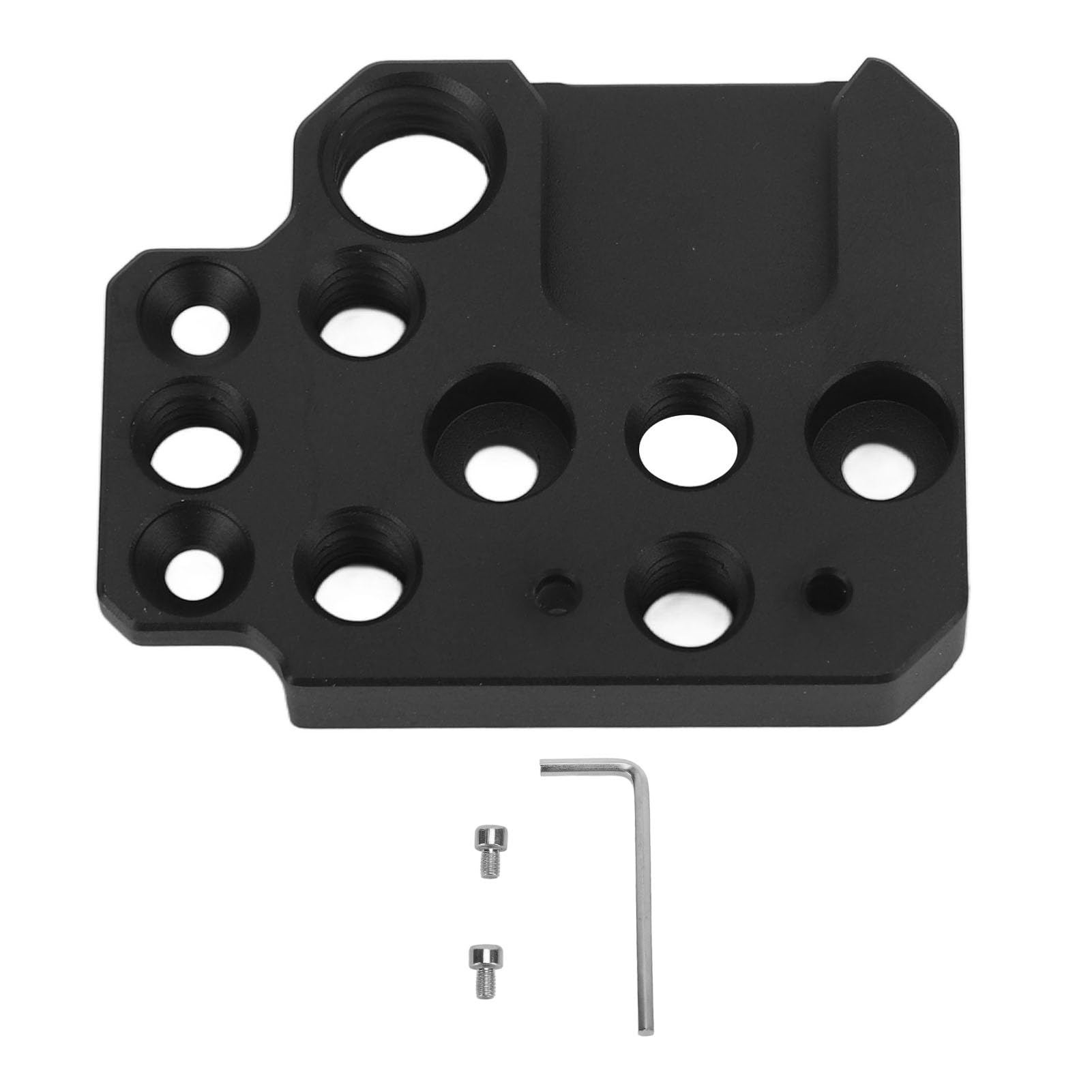 Vingvo Quick Release Plate, Aluminum Alloy Camera Stabilizer Expansion Mounting Base With 1/4 3/8 Inch Holes Cold Shoe Interface For Dji Ronin S, Sc, Rs2, Rs3 Stabilizer