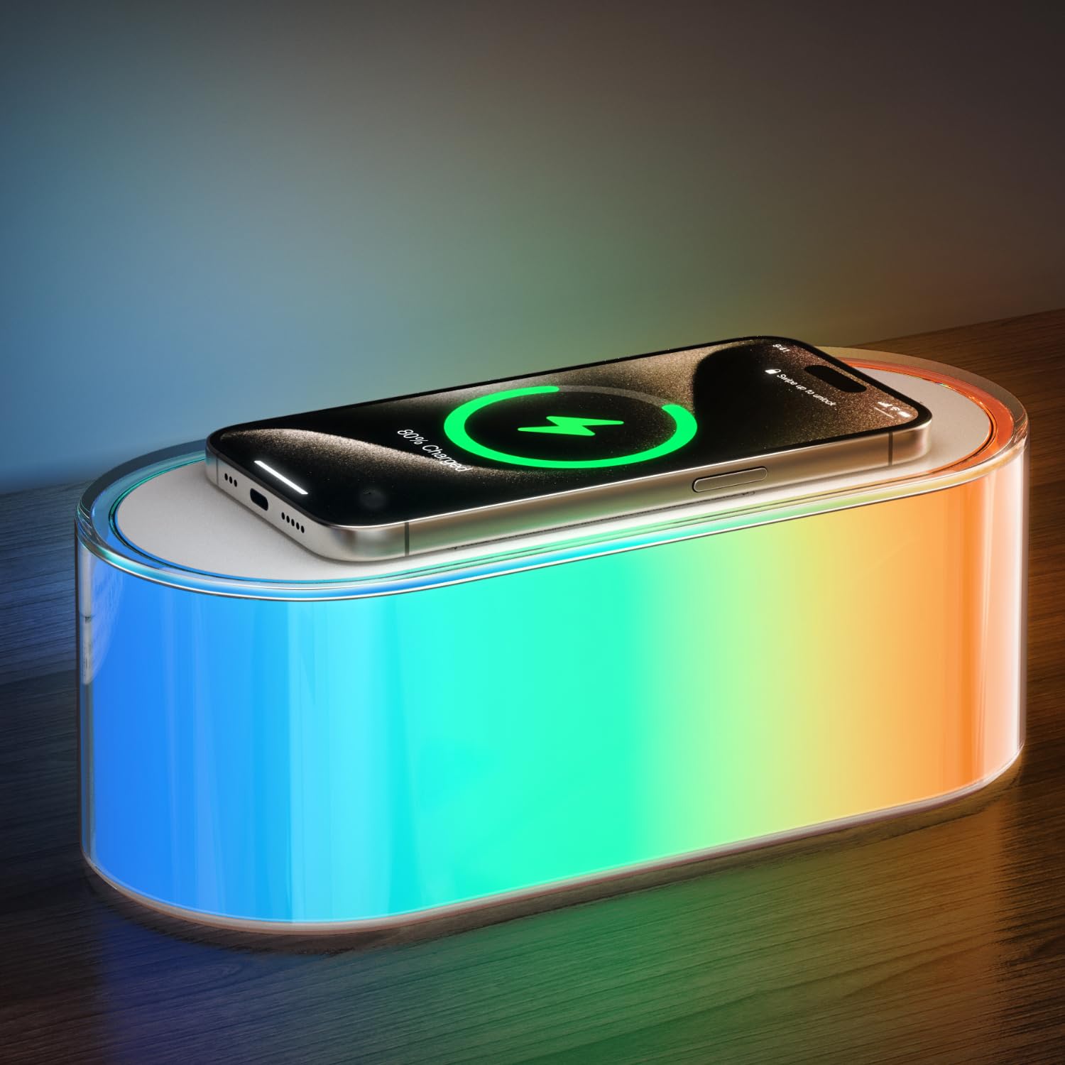 Houruntall Wireless Pd 15W Charging Table Bedside Lamp Desk Nightstand Touch Adjustable Led Nursery Night Light 4 Level Natural Lights& Color Usb Type-C Port, Cordless Rechargeable Lamps For I-Phone S-Amsung