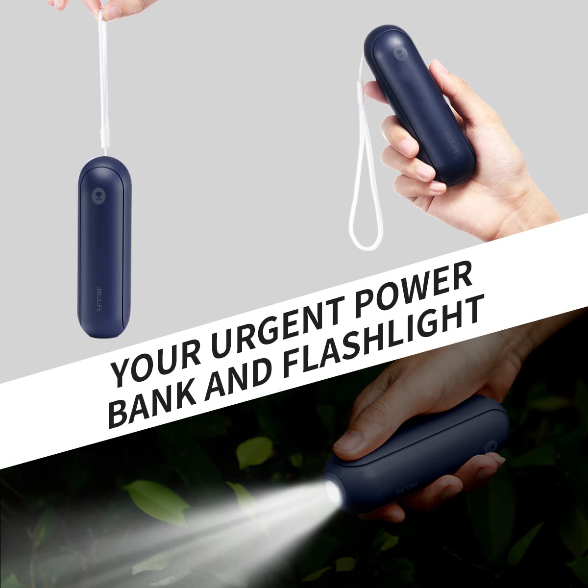 Jisulife Portable Handheld Fan, Mini 3 In 1 With Rechargeable Battery, Personal Pocket Fan