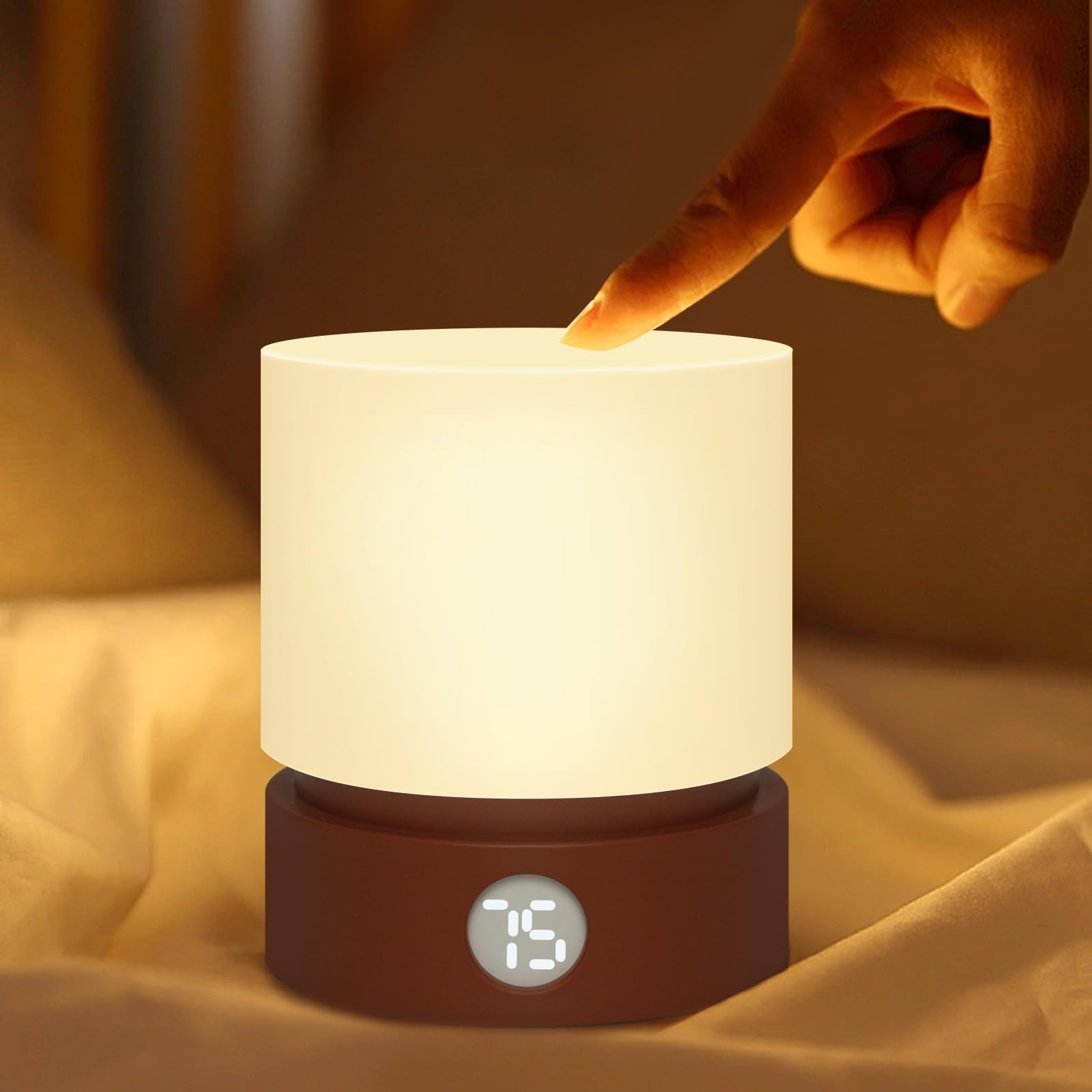 Mielukan Small Table Lamp, Portable Dimmable Night Light With Timer For Kids, 3000K Warm Led Light, Small Bedside Lamps For Bedroom Living Room Housewarming Valentine'S Day (Red)