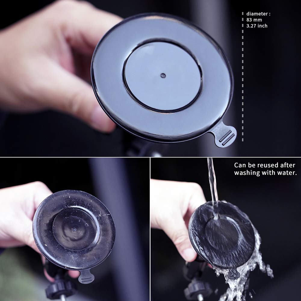 Maxcam Suction Cup Compatible For Dji Pocket 2, Car Windshield Window Vehicle Boat Camera Holder For Dji Pocket 2 Suction Cup Mount Windshield Mount