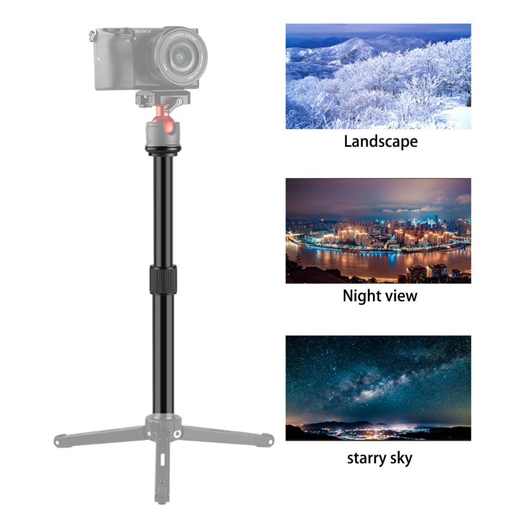Fiewszihu Tripod Center Column Extension Extender Telescopic 2 Section Pole Rod For Photo Studio Monopod Camera Dslr