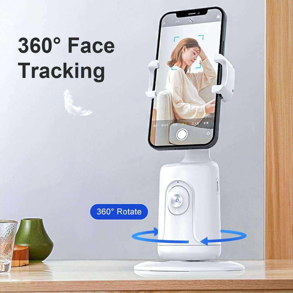 Kennmo Auto Face Tracking Tripod 360° Rotation Auto Tracking Phone Holder, No App, Phone Camera Mount With Gimbal Stabilizer And Gesture Control, Rechargeable Shooting Holder For Tik Tok, Youtube