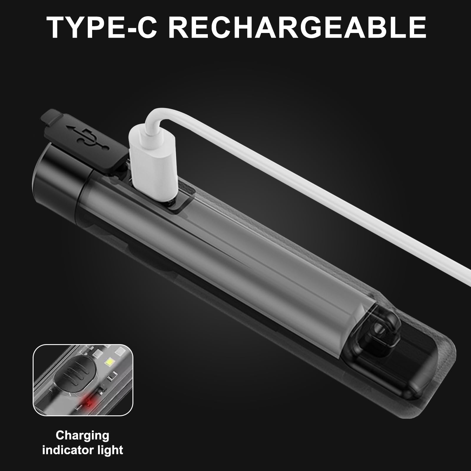 Siuyiu Keychain Flashlight, 80 High Lumen Mini Flashlights Keychain Pocket Flashlight, Usb-C Rechargeable Keychain Light, Ipx8 Waterproof Flashlight Keychain, Keychain Flashlights For Camping, Everyday Use