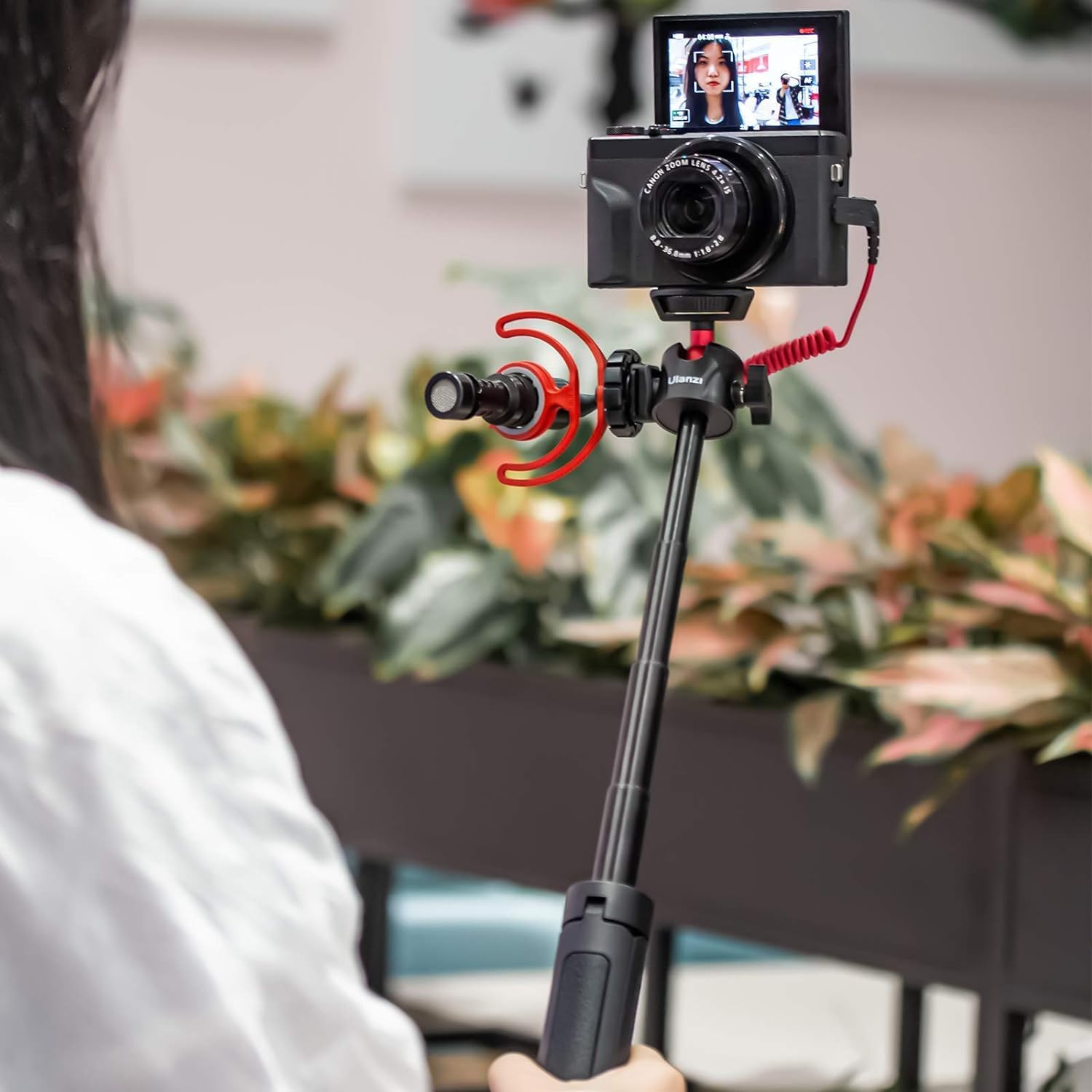 Ulanzi Mt-16 Camera Tripod Stand Holder, Mini Tabletop Tripod Selfie Stick With Cold Shoe, Travel Tripod For Iphone 12 Canon G7X Mark Iii Sony Zv-1 Rx100 Vii A6600 Vlogging Filmmaking Live Streaming